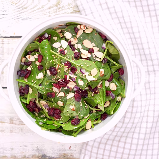 Anteprima ricetta Insalata di spinaci crudi e mandorle