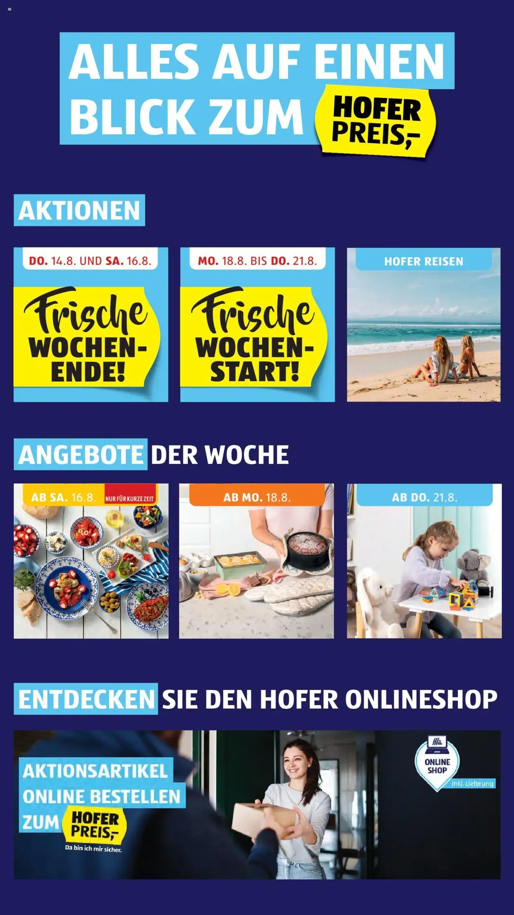 Hofer Flugblatt - Gültiger Prospekt ab 14.08.2025, Seite 2 von insgesamt 45