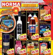 Norma leták - náhled letáku platný od 24.11.2025