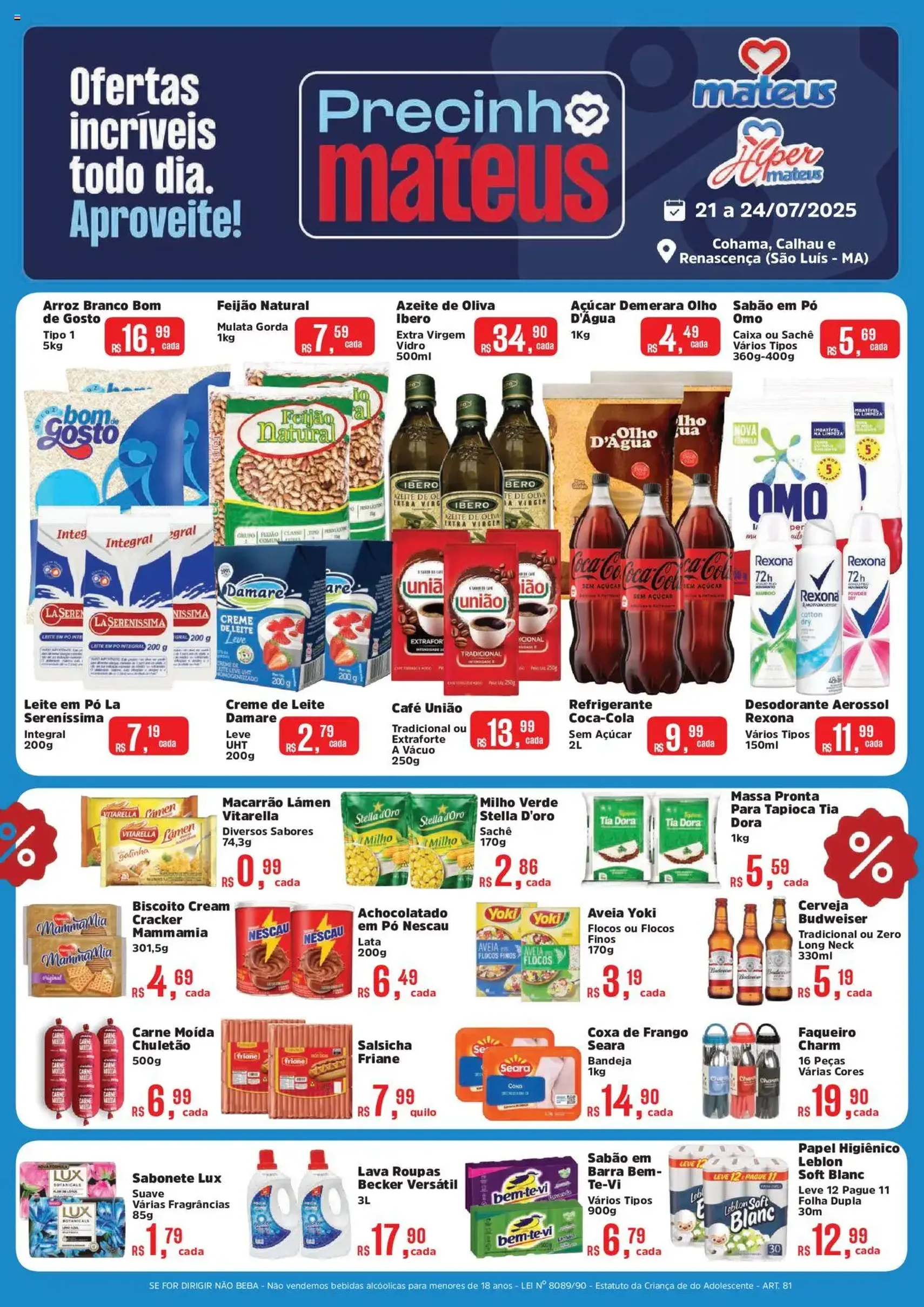 Mateus - Ofertas Precinho Mateus - folheto válido a partir de 21/07/2025 página 1 de 3