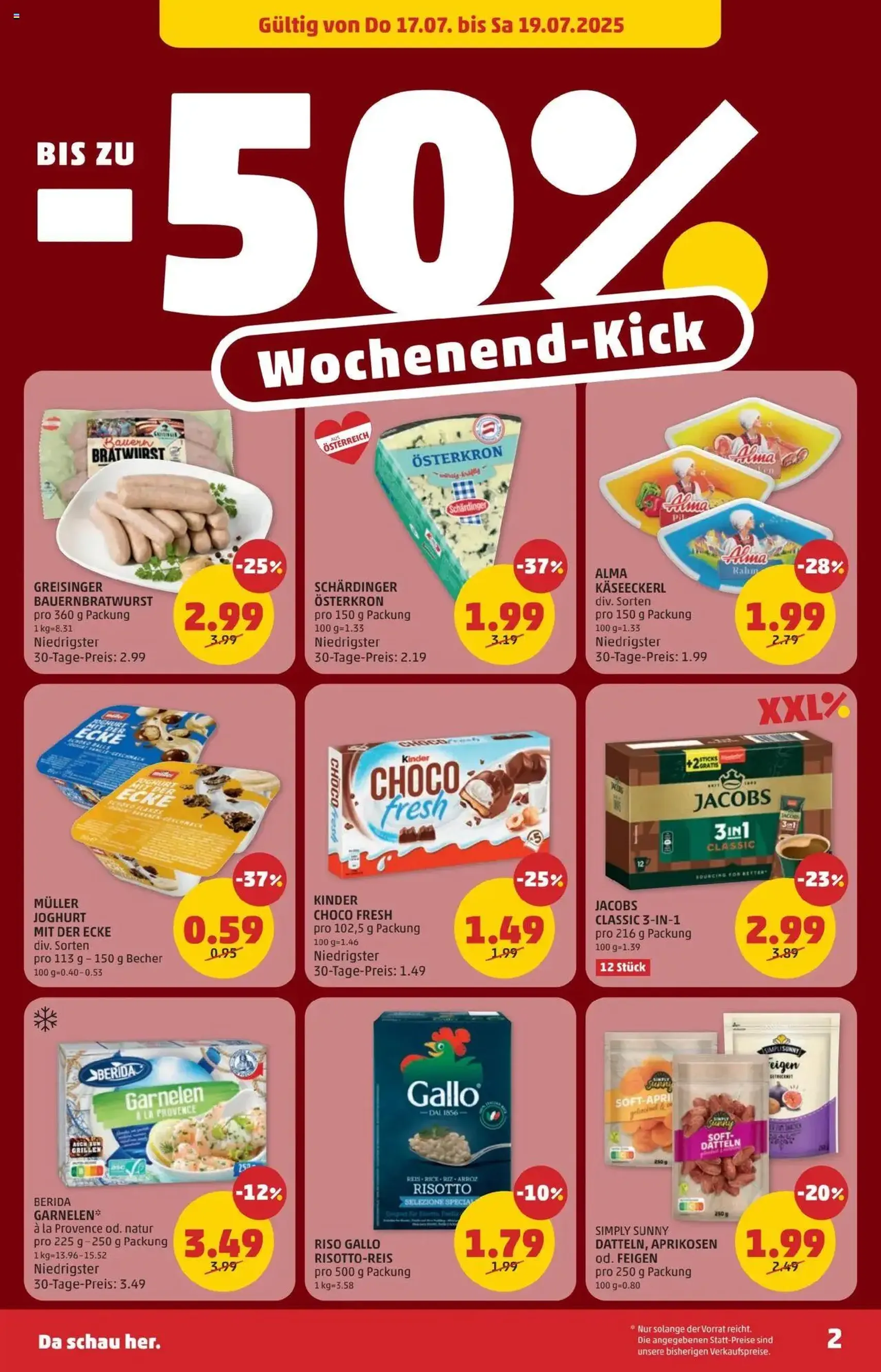 Penny Markt Flugblatt - Gültiger Prospekt ab 17.07.2025, Seite 2 von insgesamt 28 Penny Markt Flugblatt - Gültiger Prospekt ab 17.07.2025, Seite 2 von insgesamt 28