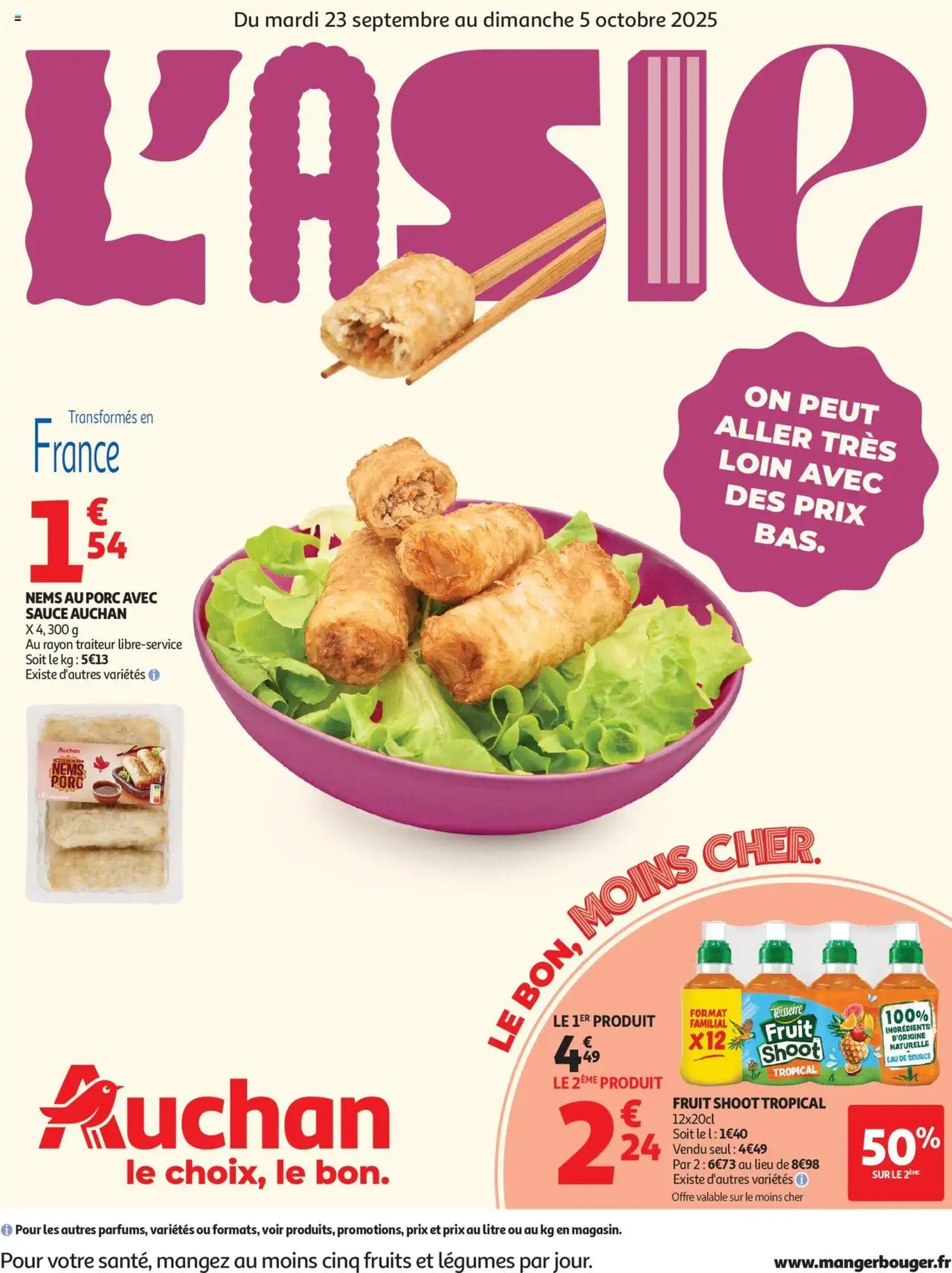 Auchan prospectus - brochure valable à partir du 23/09/2025, page 1 sur 50