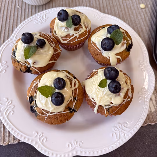 Náhľad receptu Čučoriedkové muffiny s bielou čokoládou