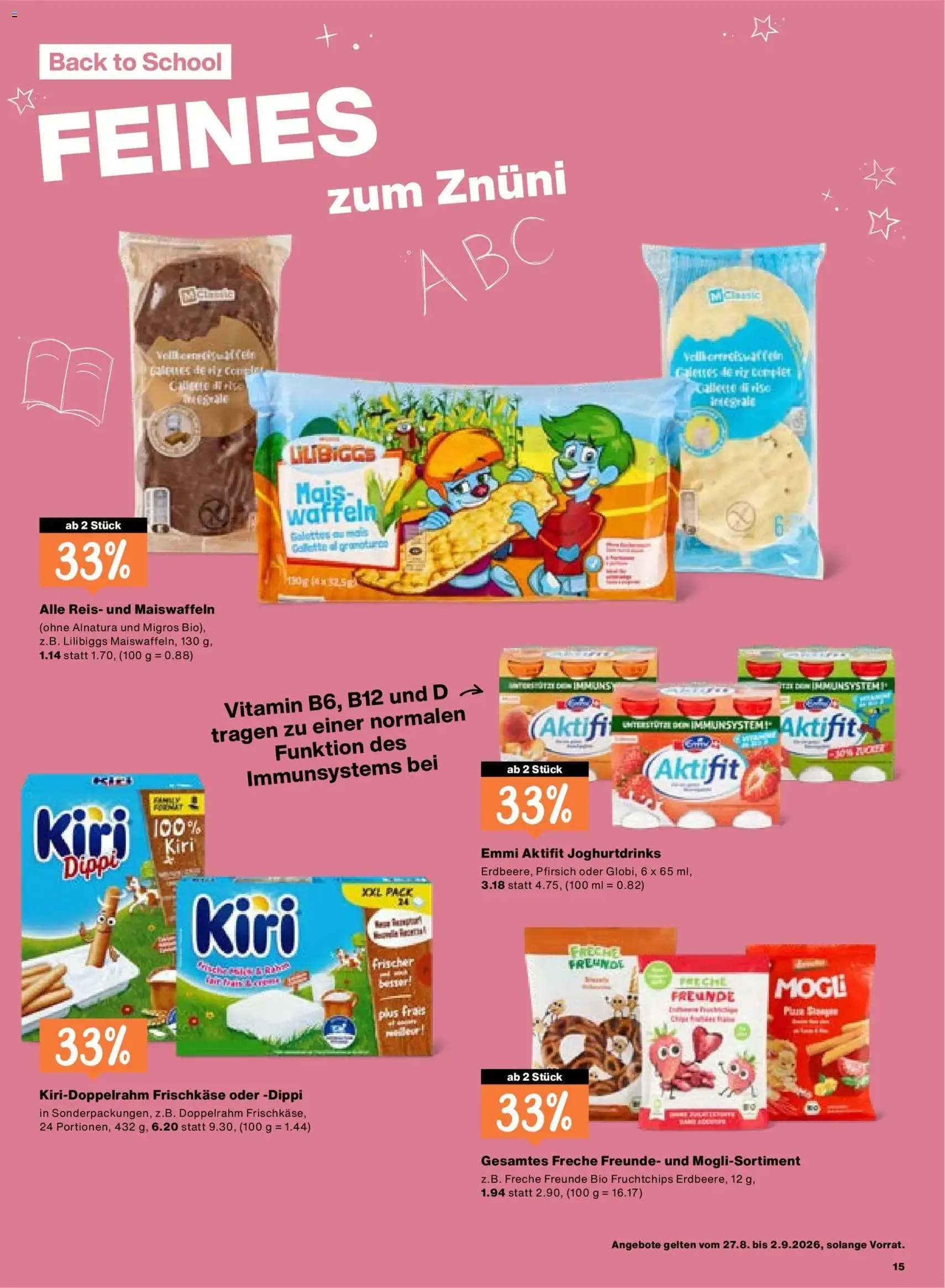 Migros aktionen - Gültiger Prospekt ab 27.08.2026, Seite 15 von insgesamt 20