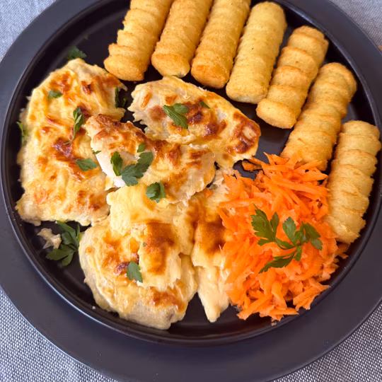 Náhľad receptu Kuracie prsia v syrovo jogurtovom cesticku