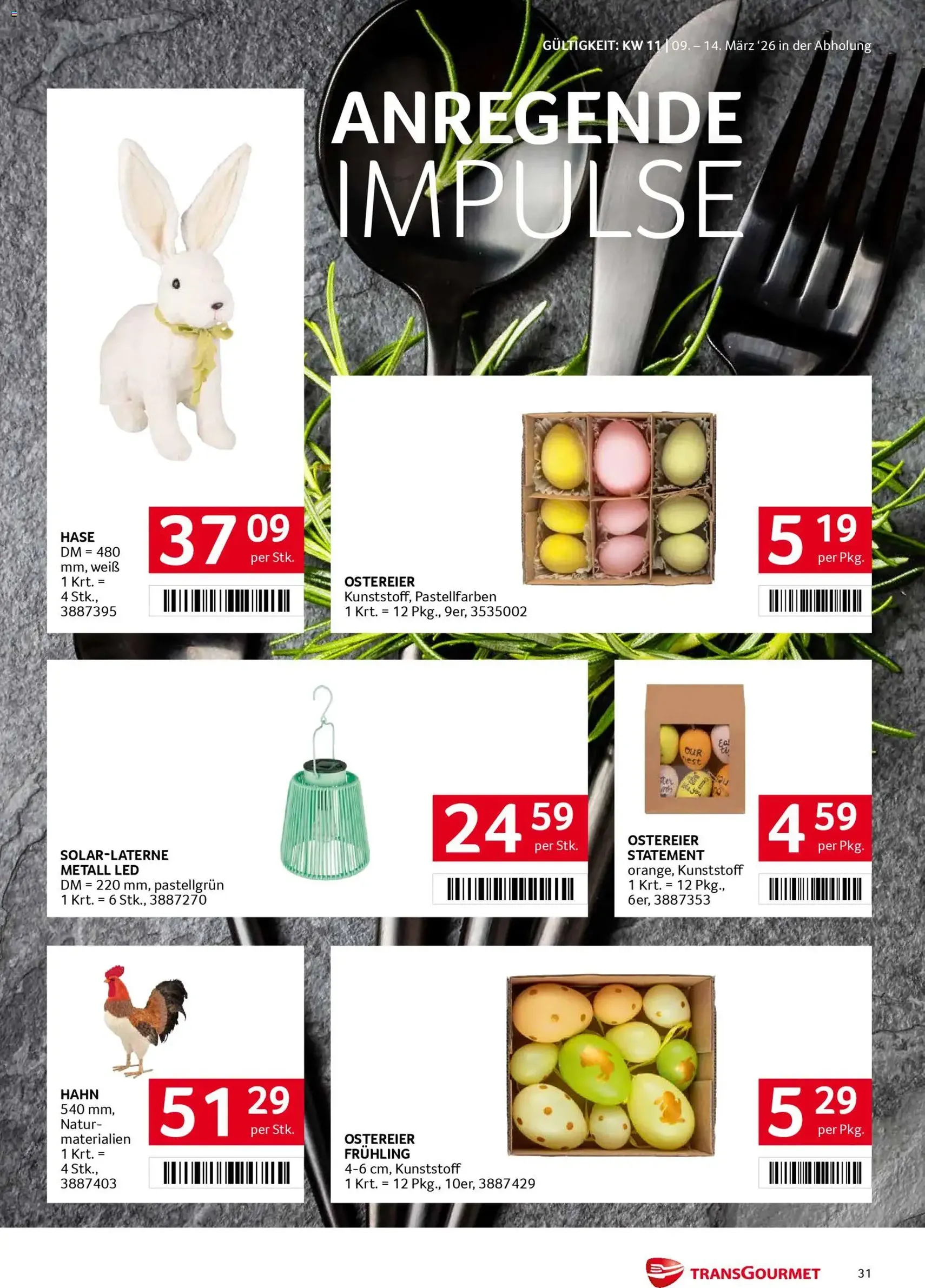 Transgourmet Flugblatt - Gültiger Prospekt ab 08.03.2026, Seite 31 von insgesamt 32