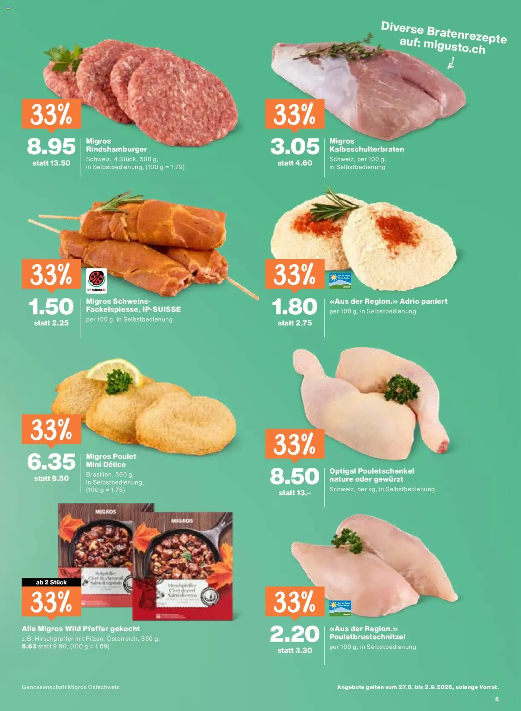 Migros aktionen - Gültiger Prospekt ab 27.08.2026, Seite 5 von insgesamt 20