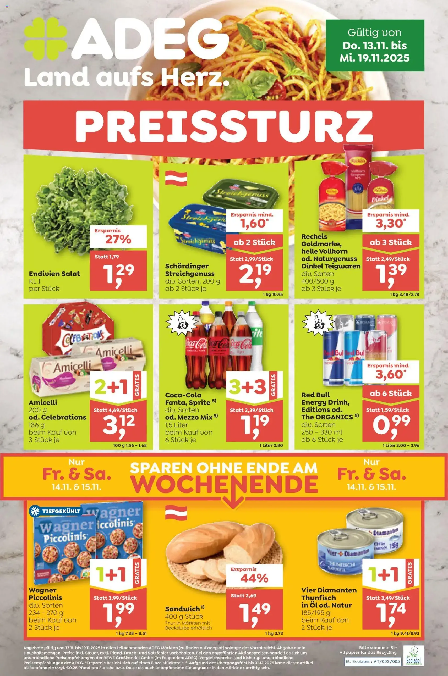 ADEG Flugblatt - Gültiger Prospekt ab 13.11.2025, Seite 1 von insgesamt 12