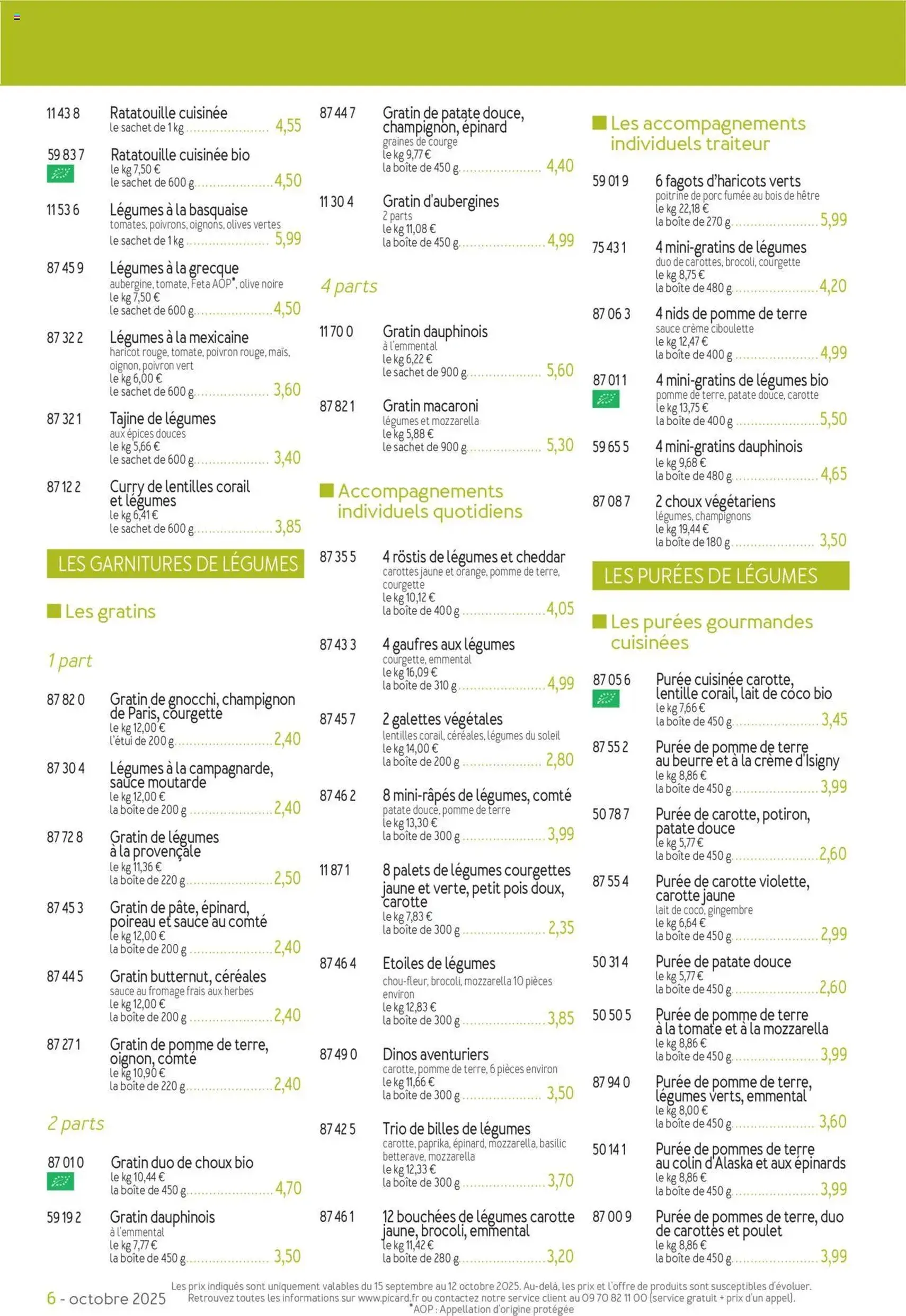 Picard catalogue - brochure valable à partir du 15/09/2025, page 6 sur 36 Picard catalogue - brochure valable à partir du 15/09/2025, page 6 sur 36