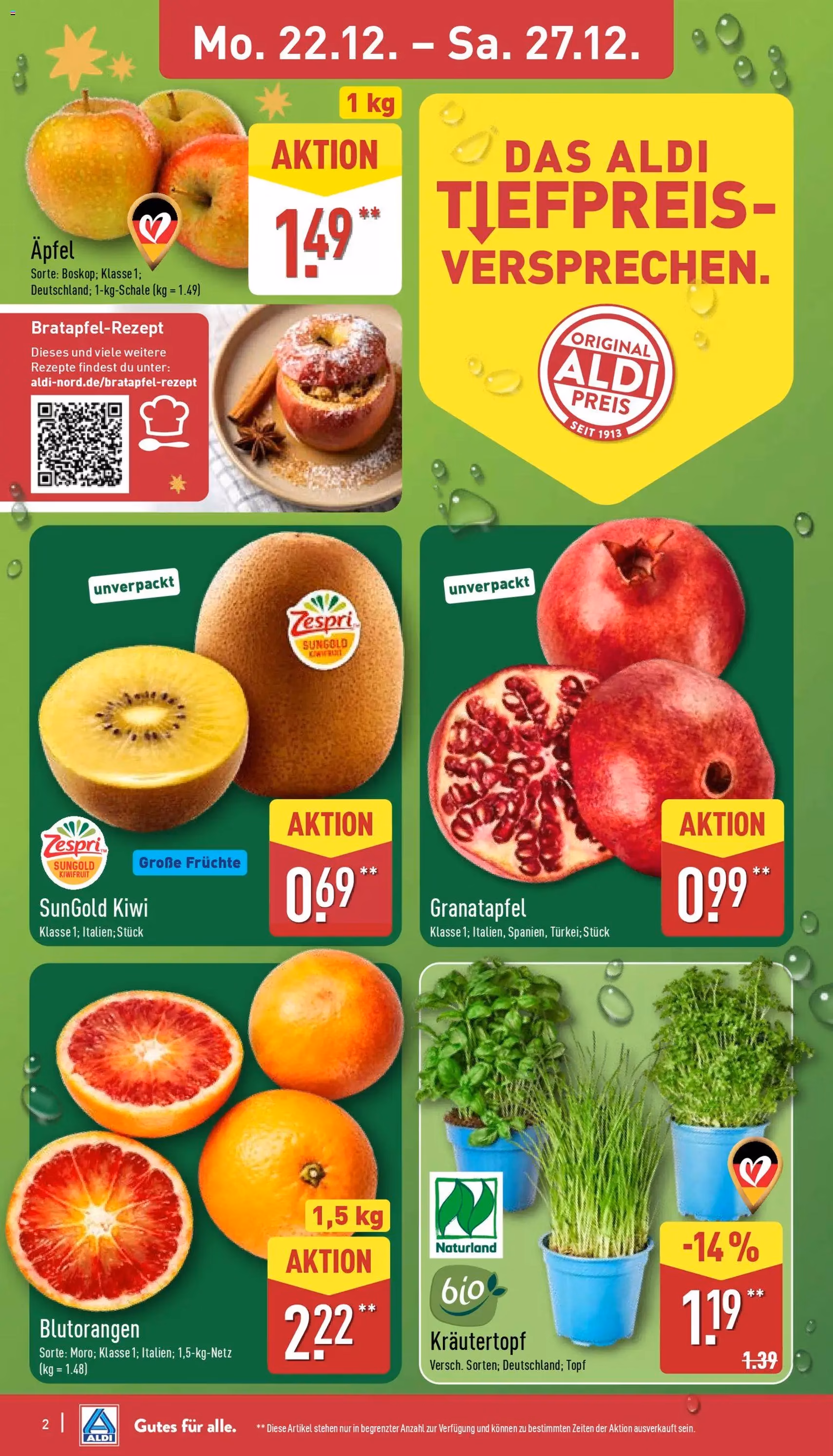 Aldi Prospekt - Gültiger Prospekt ab 22.12.2025, Seite 3 von insgesamt 37