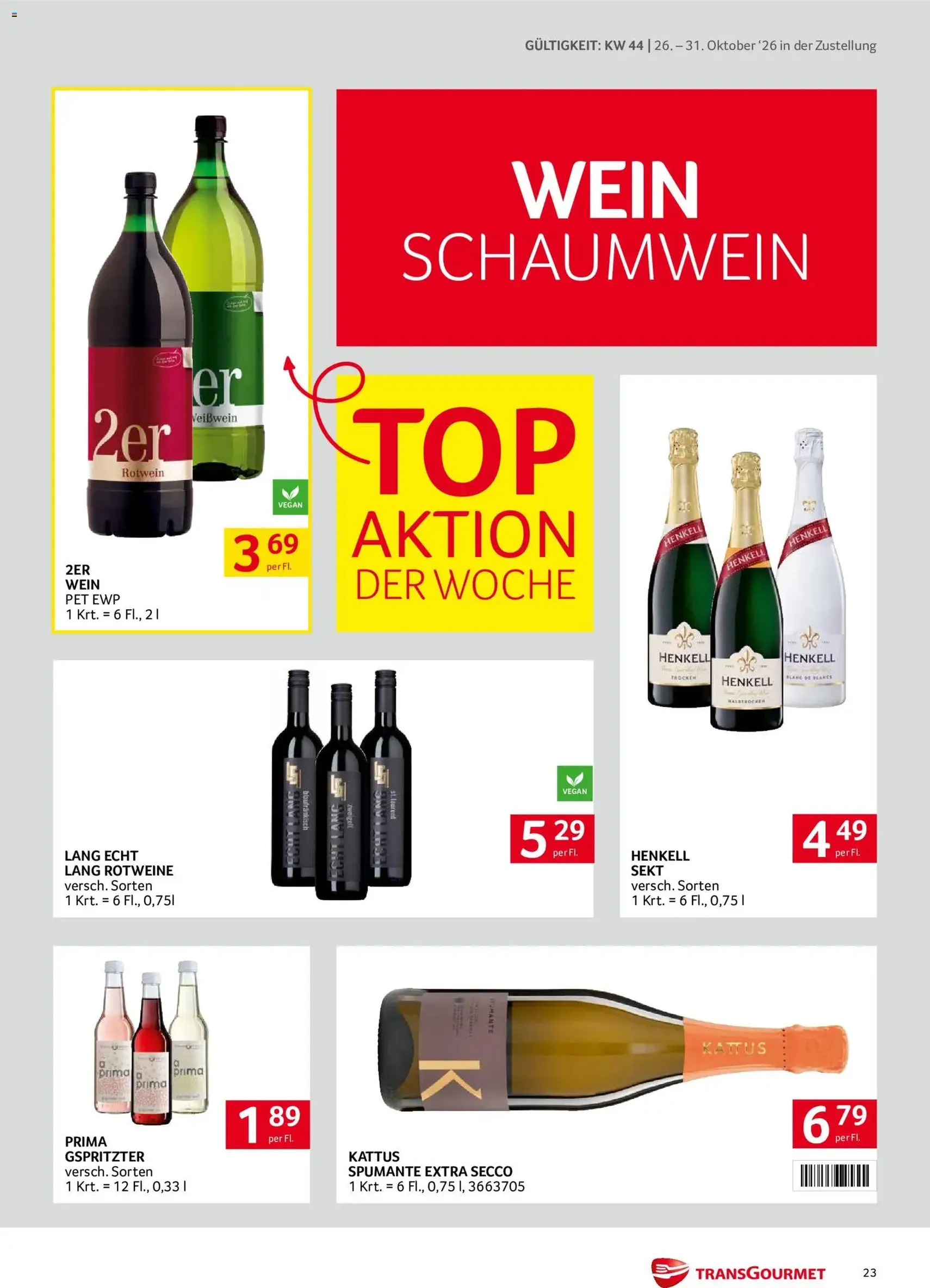 Transgourmet Flugblatt - Gültiger Prospekt ab 26.10.2026, Seite 23 von insgesamt 28