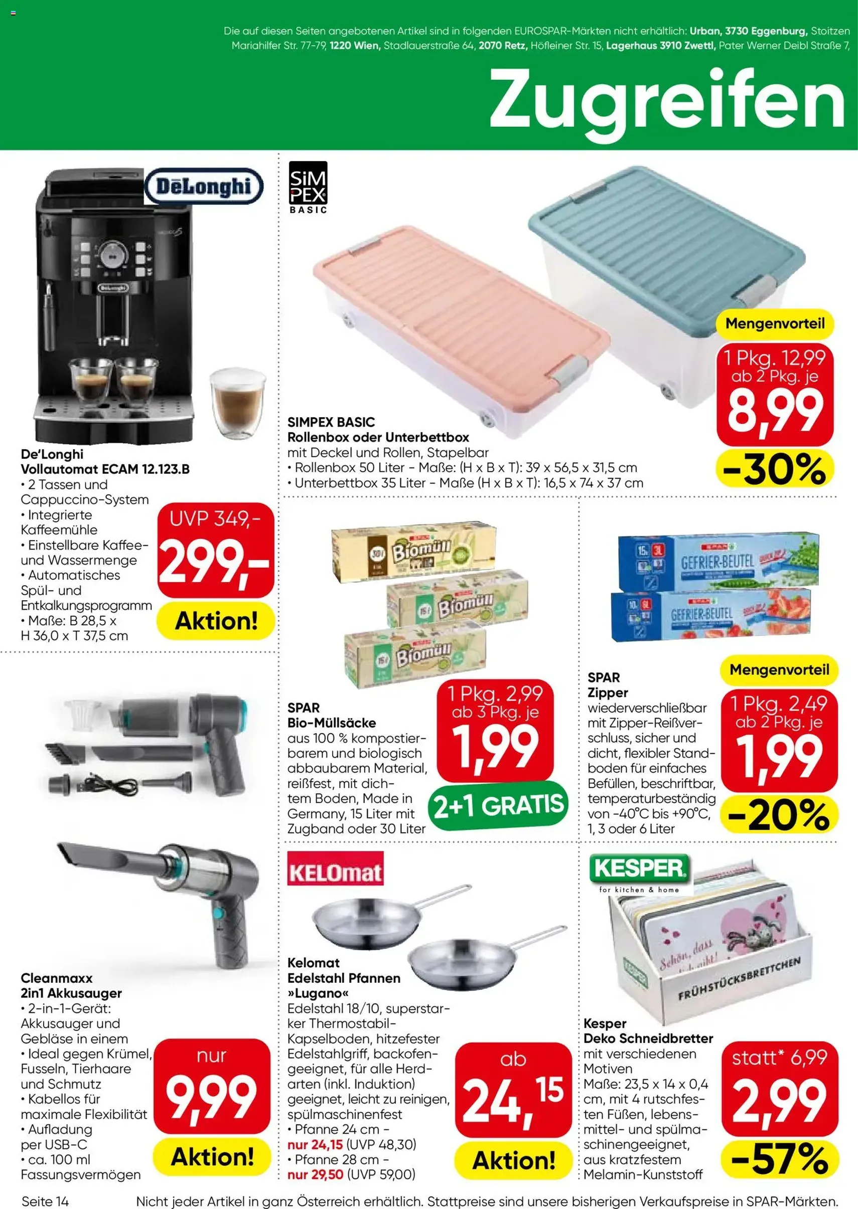 Eurospar Flugblatt - Gültiger Prospekt ab 10.09.2026, Seite 14 von insgesamt 16