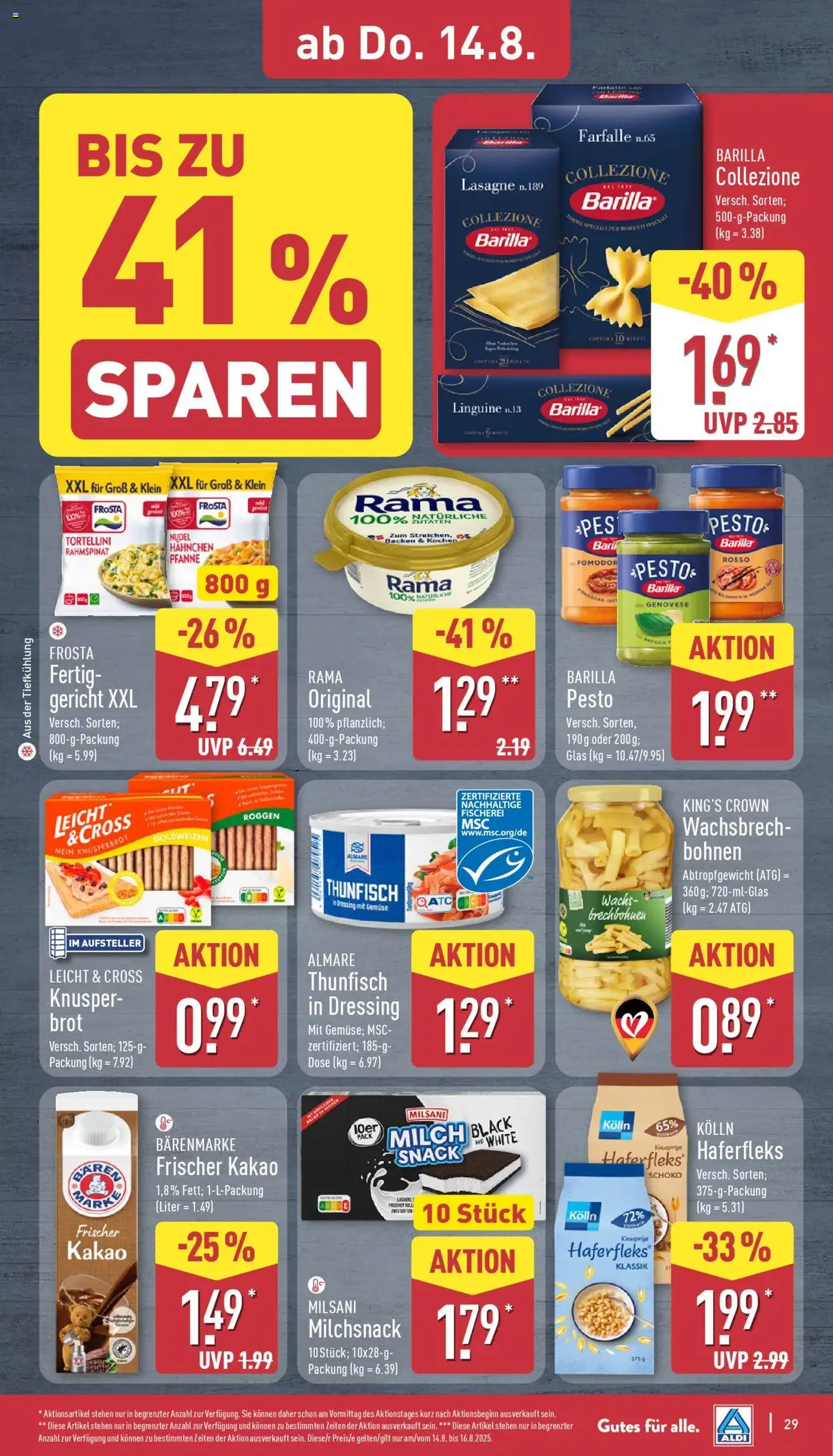 Aldi Prospekt - Gültiger Prospekt ab 11.08.2025, Seite 29 von insgesamt 43 Aldi Prospekt - Gültiger Prospekt ab 11.08.2025, Seite 29 von insgesamt 43