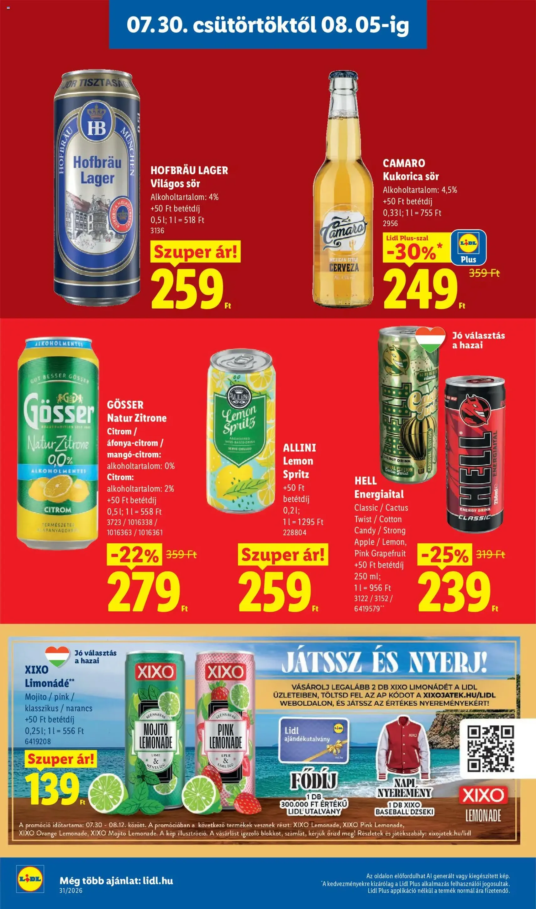 Lidl akciós újság - 2026.07.30. érvényes szórólap 16 oldal 58 oldalból