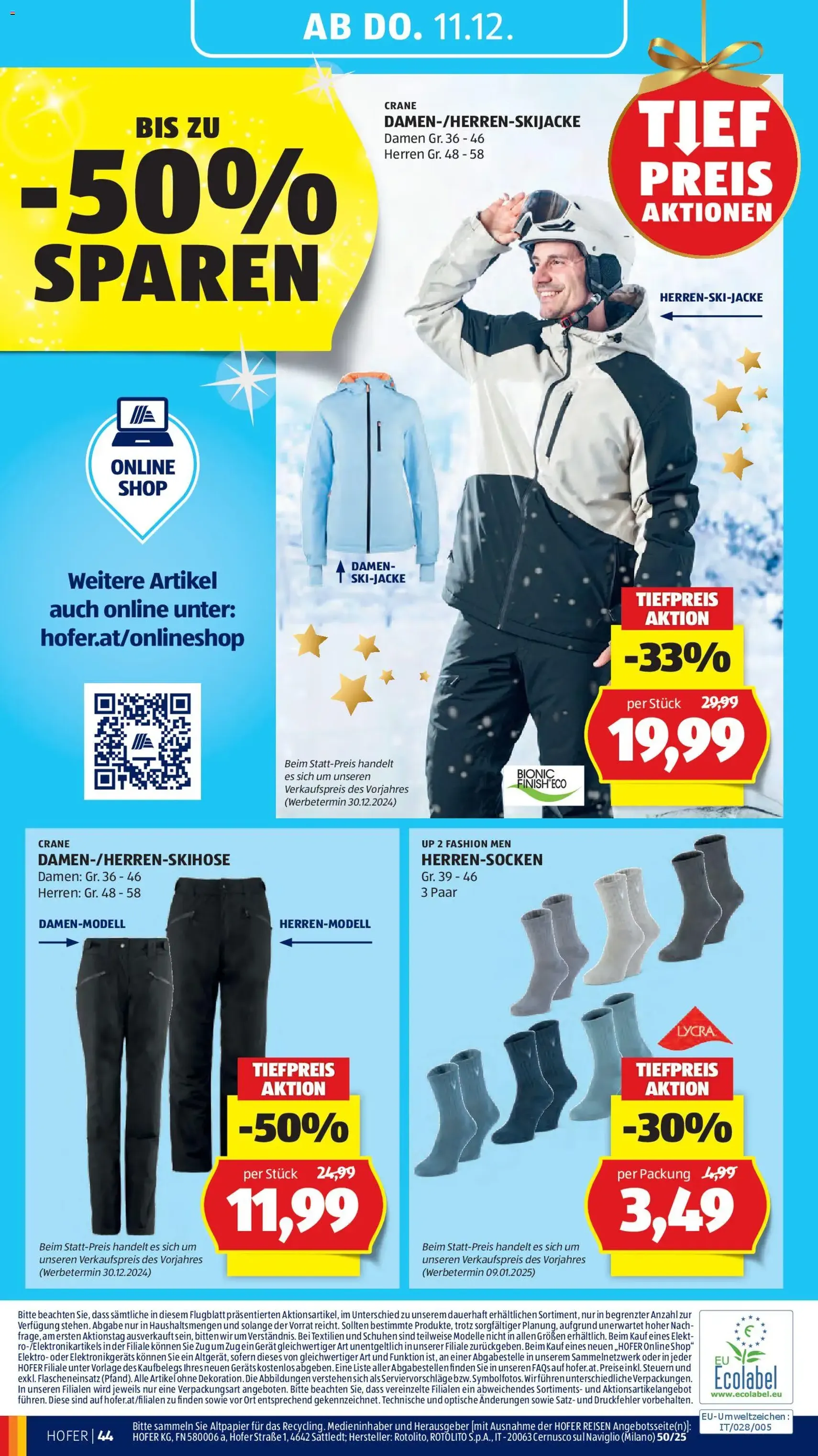 Hofer Flugblatt - Gültiger Prospekt ab 05.12.2025, Seite 58 von insgesamt 60