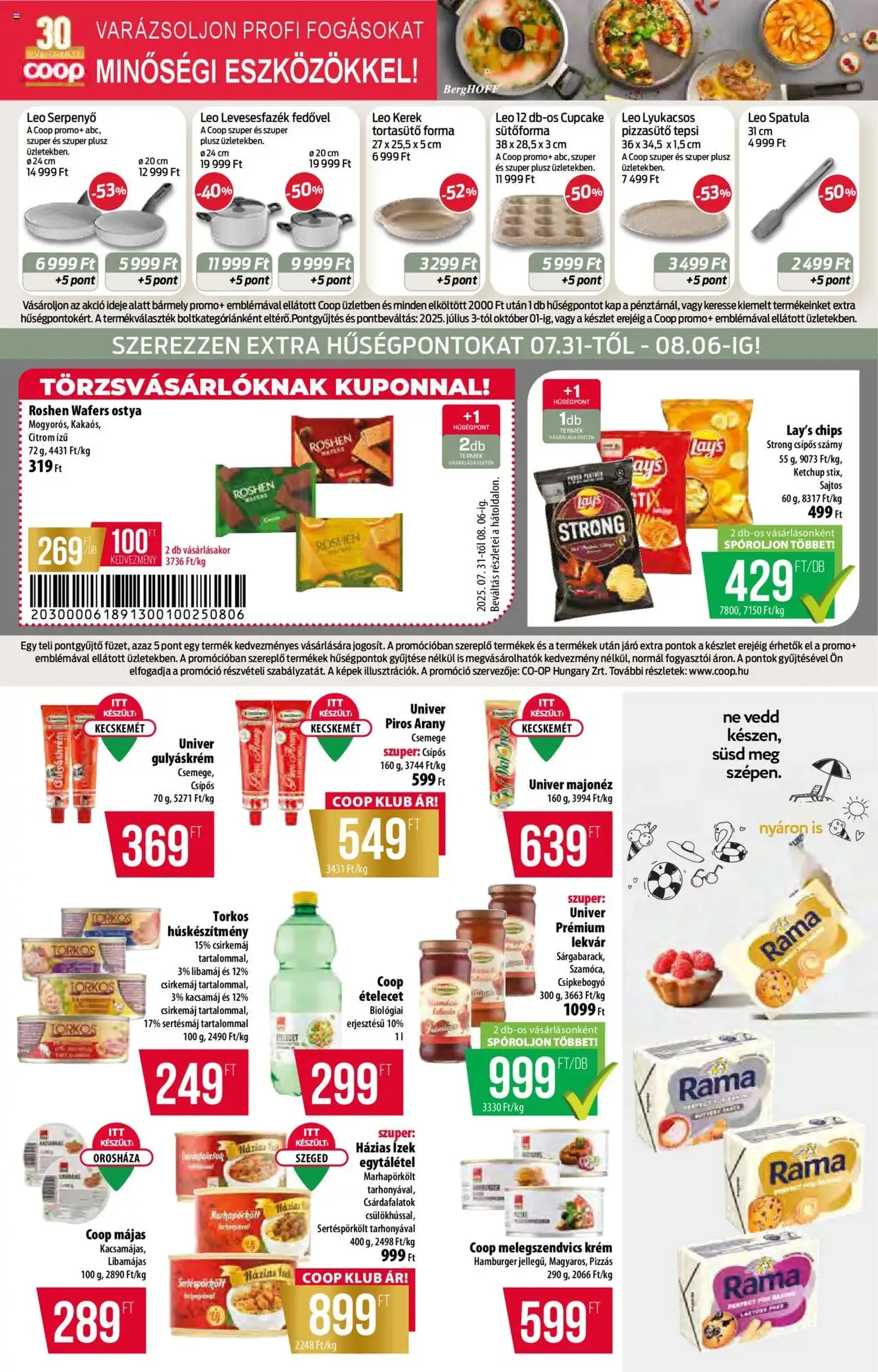 COOP Akciós újság - 2025.07.31. érvényes szórólap 4 oldal 8 oldalból COOP Akciós újság - 2025.07.31. érvényes szórólap 4 oldal 8 oldalból