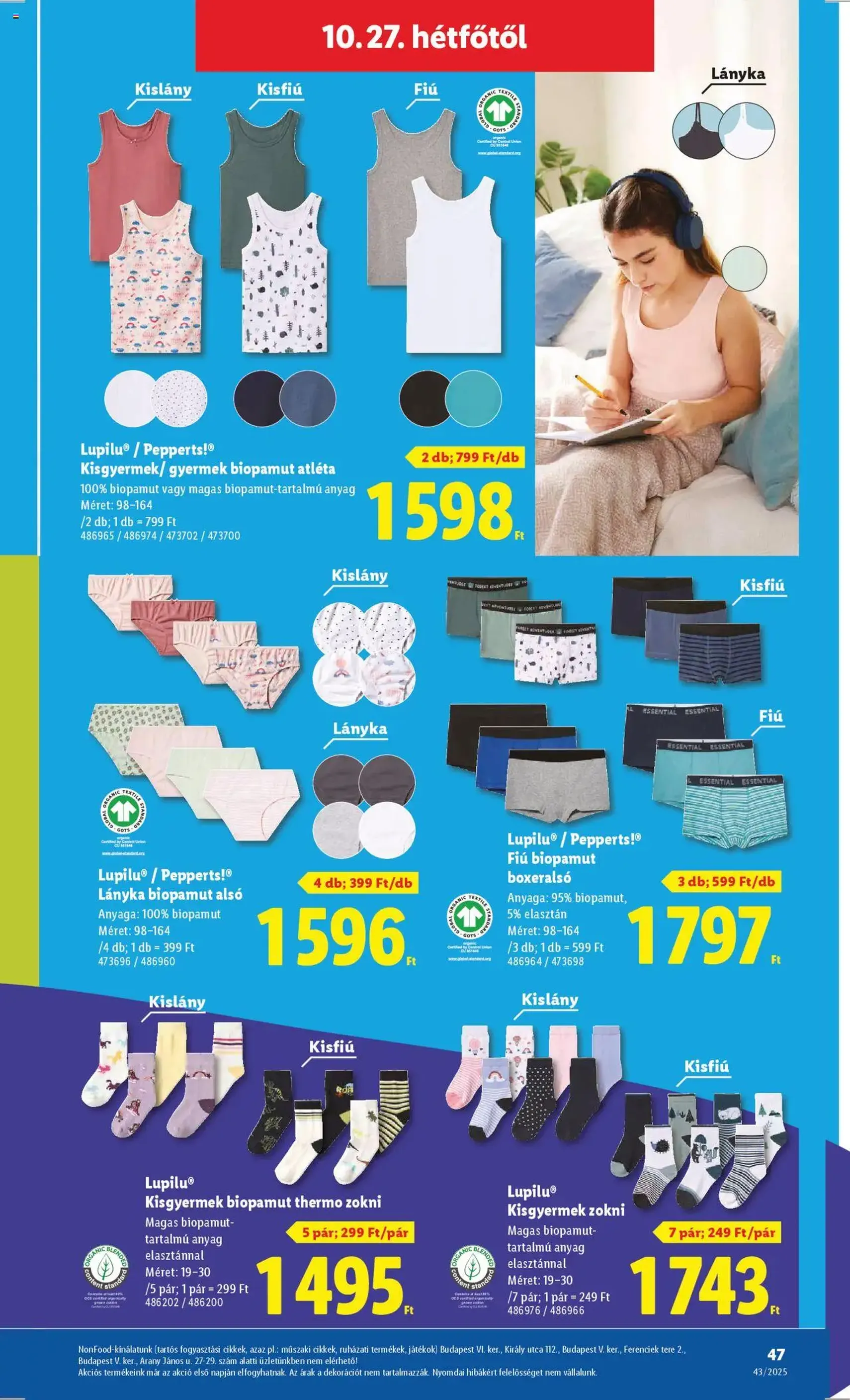 Lidl Akciós újság - 2025.10.22. érvényes szórólap 47 oldal 64 oldalból Lidl Akciós újság - 2025.10.22. érvényes szórólap 47 oldal 64 oldalból