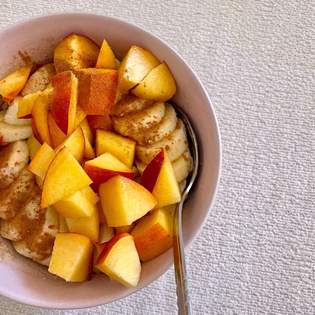 Previsualización de la receta Avena vegana con fruta