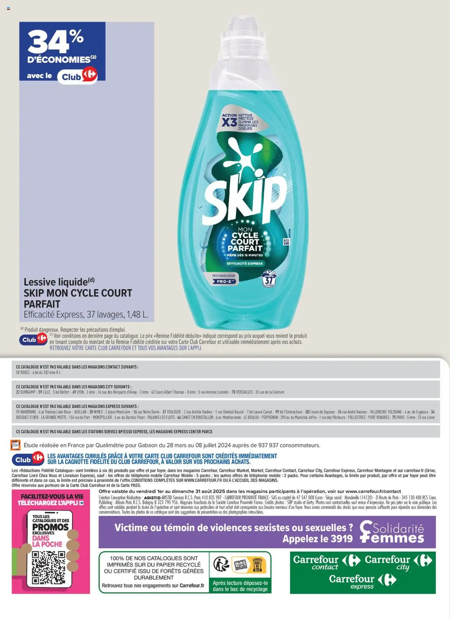 Carrefour contact catalogue : La fidélité, ça paye - brochure valable à partir du 01/08/2025, page 12 sur 12 Carrefour contact catalogue : La fidélité, ça paye - brochure valable à partir du 01/08/2025, page 12 sur 12