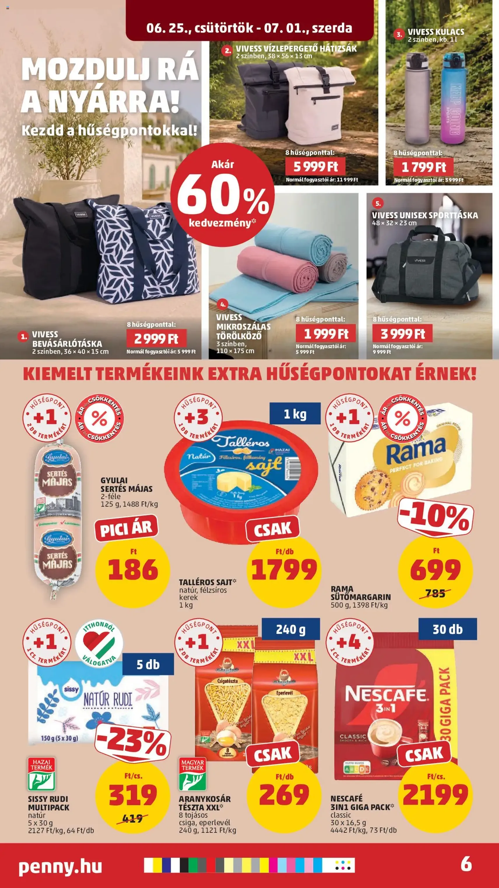 PENNY akciós újság - 2026.06.25. érvényes szórólap 6 oldal 40 oldalból