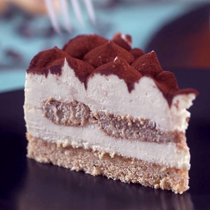 Tiramisu Käsekuchen mit weißer Schokolade ohne backen