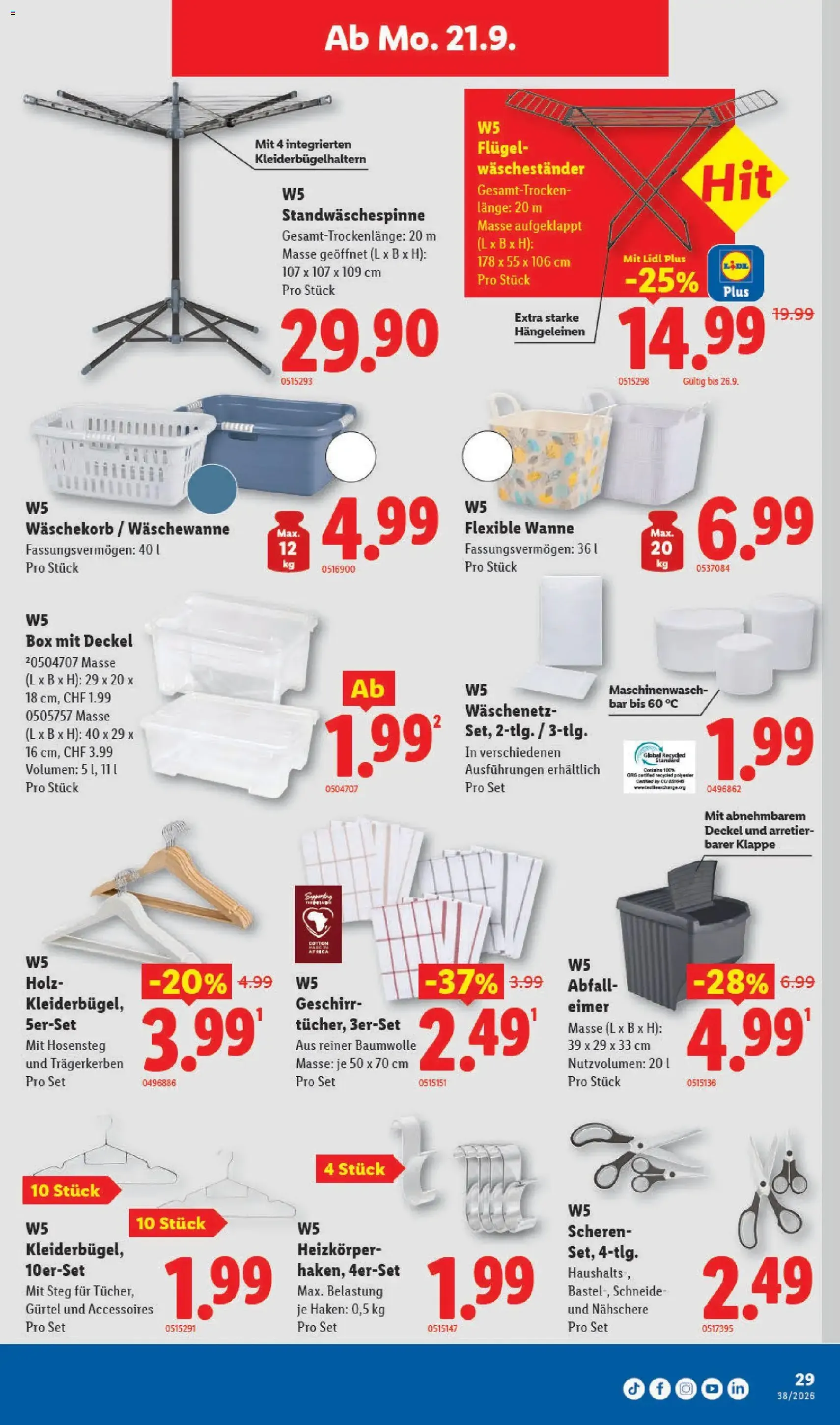 Lidl aktionen - Gültiger Prospekt ab 17.09.2026, Seite 29 von insgesamt 32