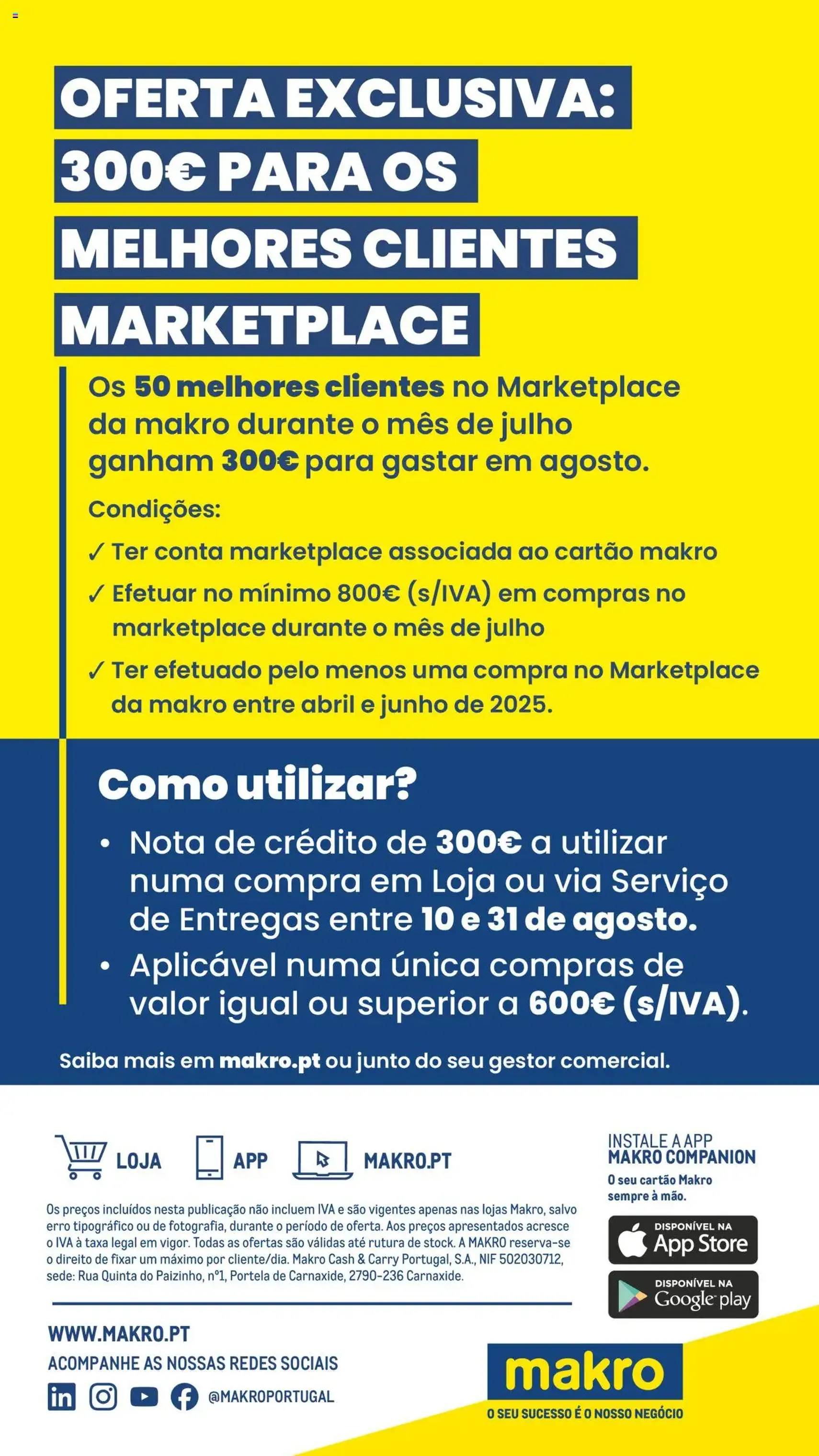 Makro - Folheto - folheto válido a partir de 29/07/2025 página 22 de 22 Makro - Folheto - folheto válido a partir de 29/07/2025 página 22 de 22