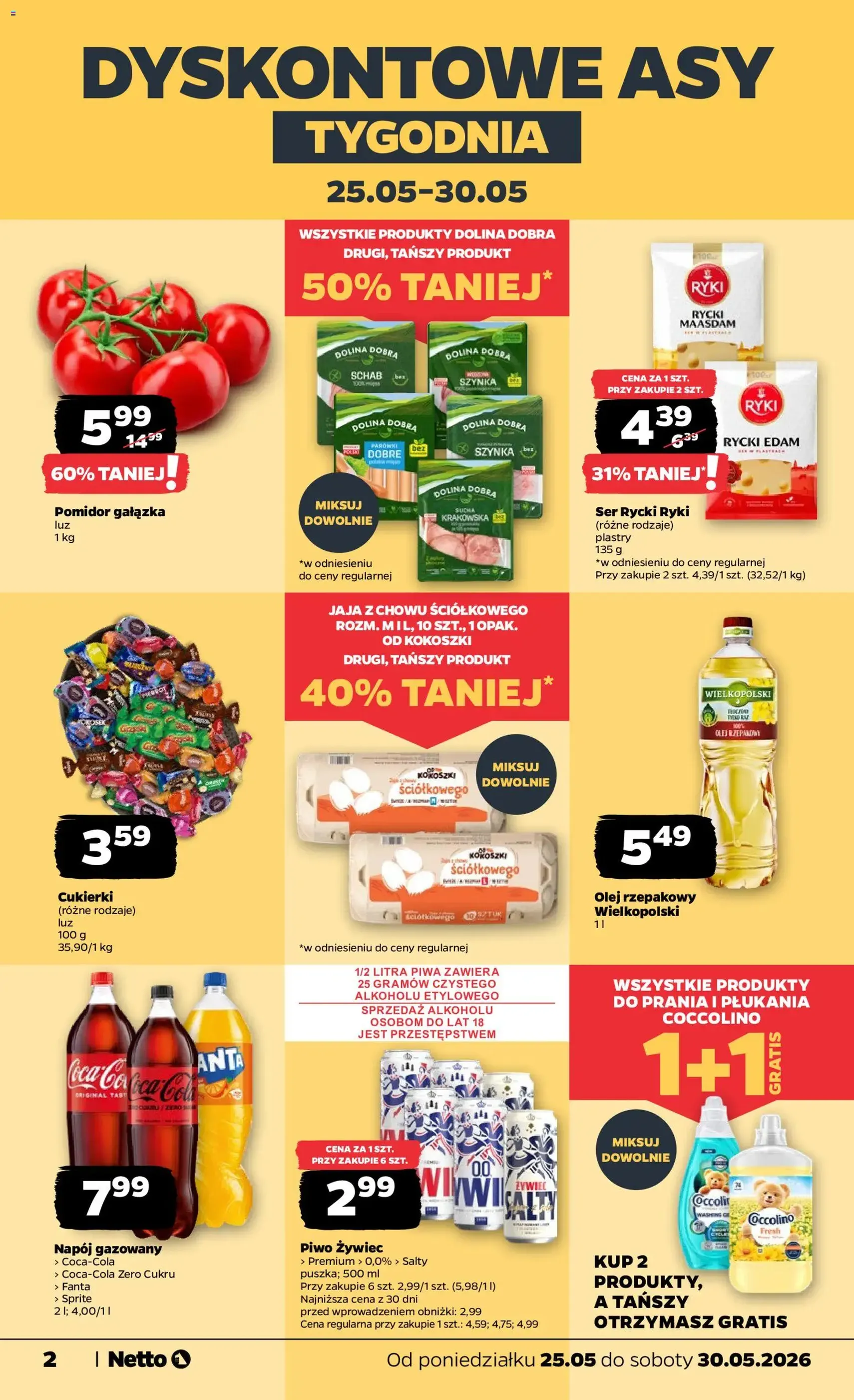 Netto gazetka od poniedziałku spożywcza - ważny gazetka od 25.05.2026 strona 2 z 42
