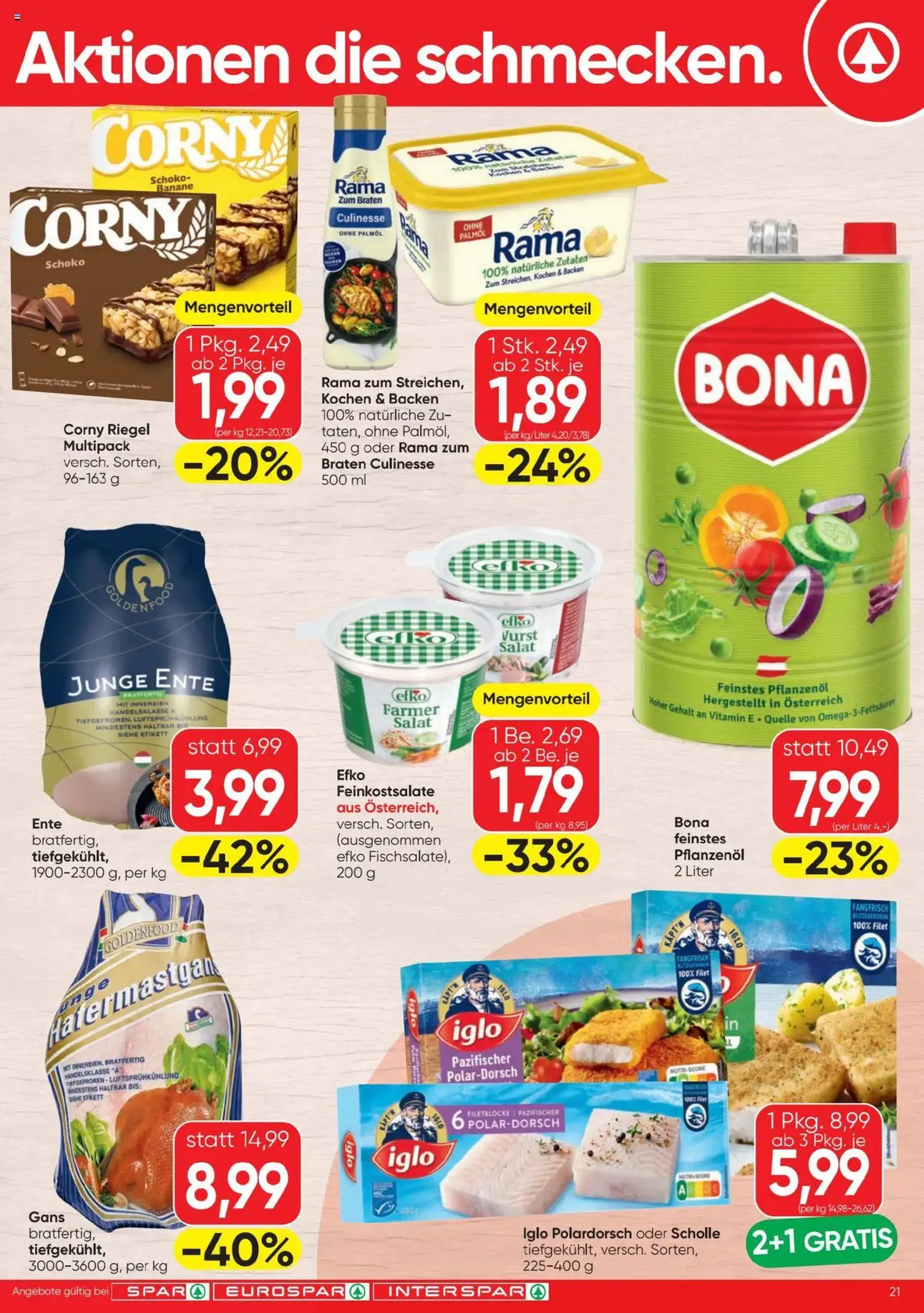 Spar Flugblatt - Gültiger Prospekt ab 09.10.2025, Seite 21 von insgesamt 24