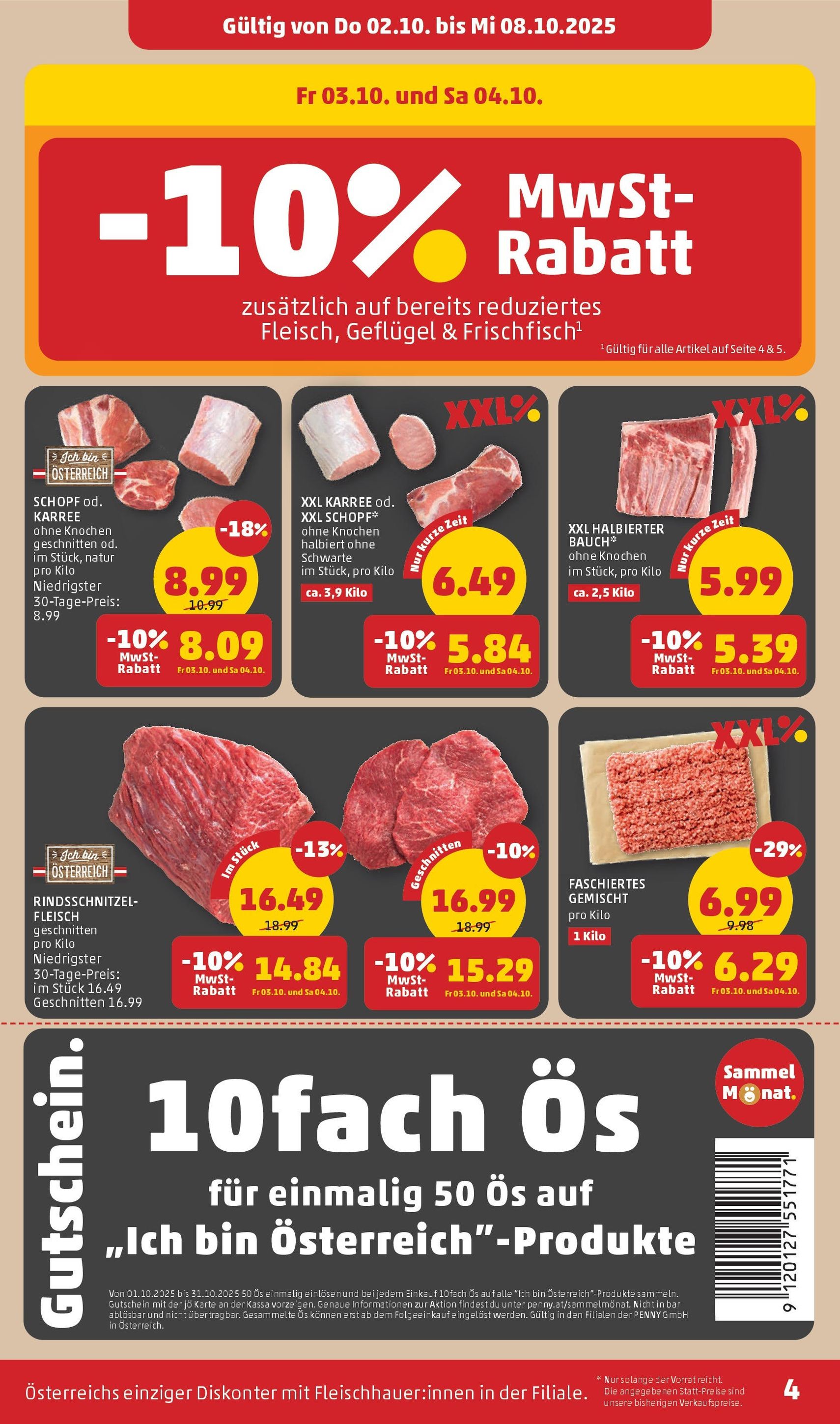 Penny Markt Flugblatt - Gültiger Prospekt ab 02.10.2025, Seite 4 von insgesamt 32 Penny Markt Flugblatt - Gültiger Prospekt ab 02.10.2025, Seite 4 von insgesamt 32