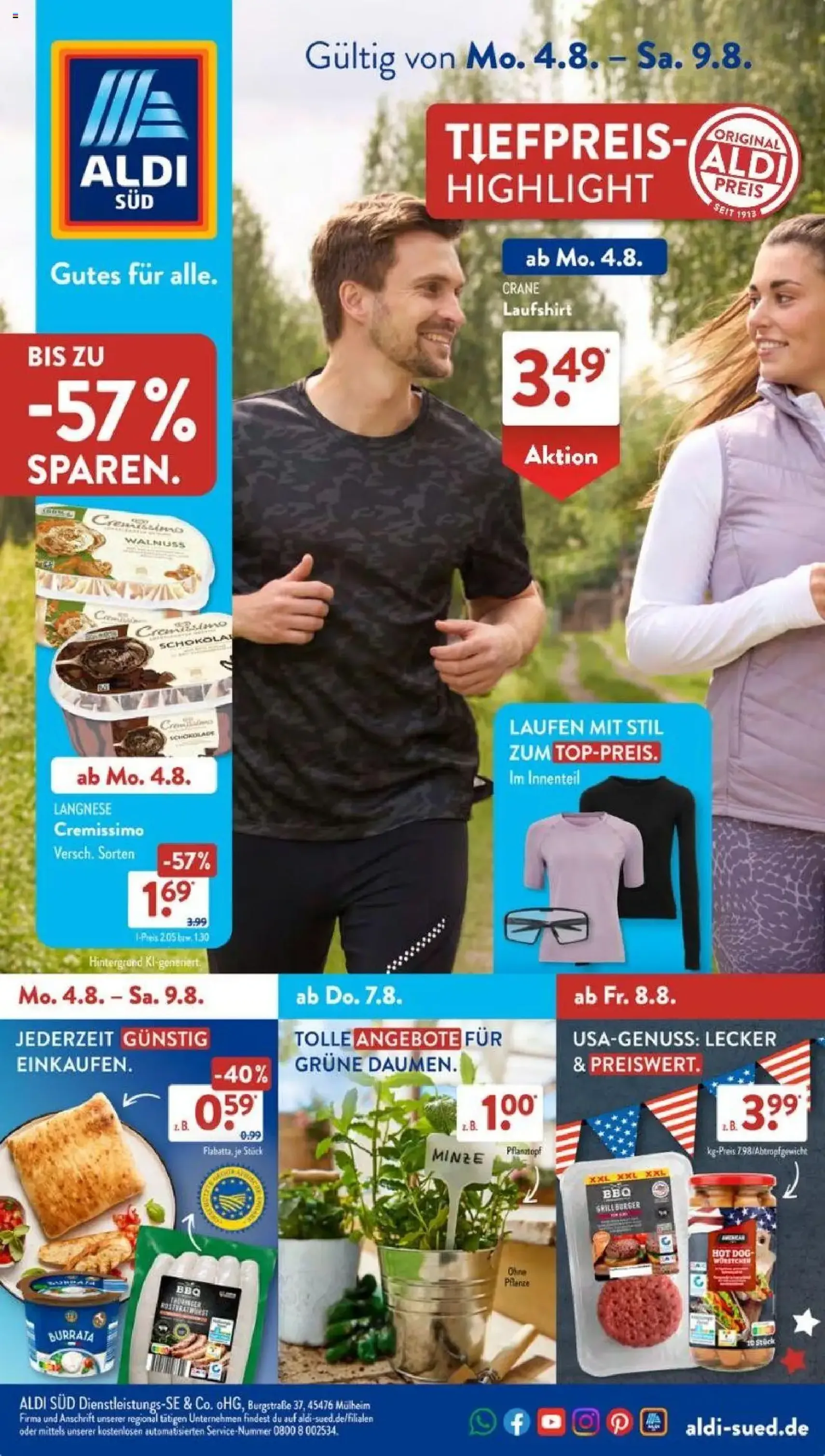 Aldi Süd Prospekt - Gültiger Prospekt ab 04.08.2025, Seite 1 von insgesamt 44