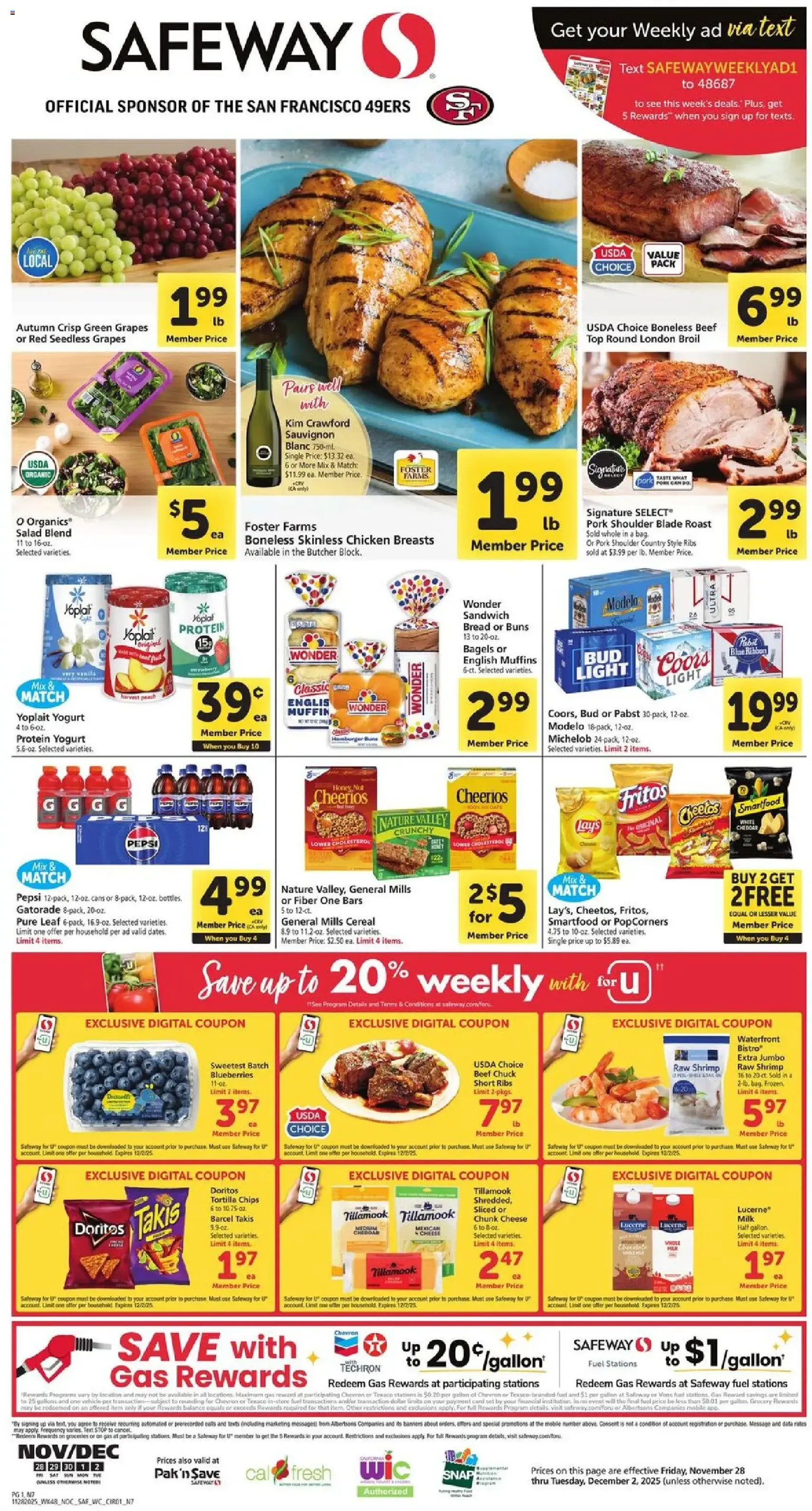 Safeway Weekly Ad - valid flyer from 11/28/2025, page 1 of 7