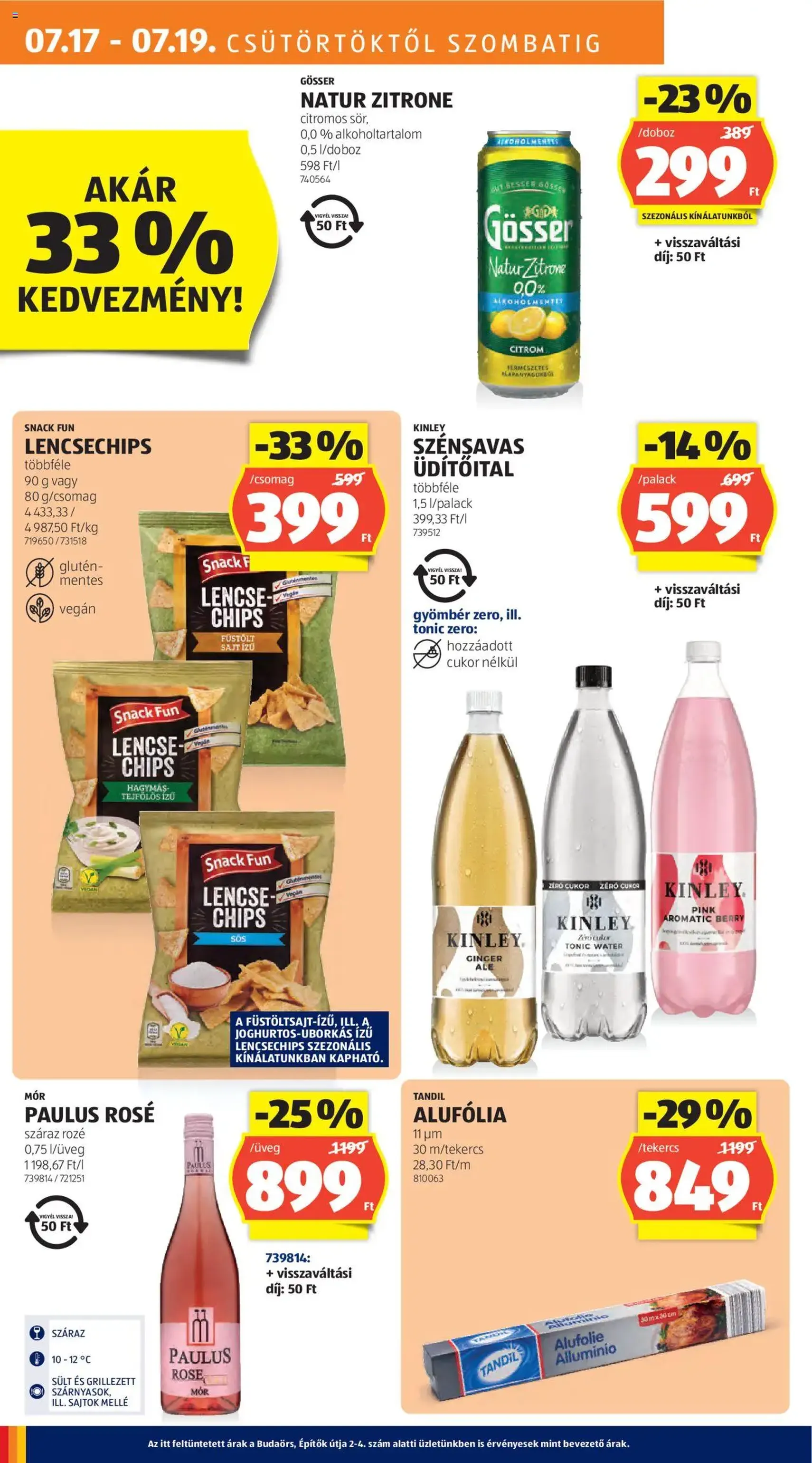Aldi Akciós újság - 2025.07.17. érvényes szórólap 12 oldal 56 oldalból Aldi Akciós újság - 2025.07.17. érvényes szórólap 12 oldal 56 oldalból