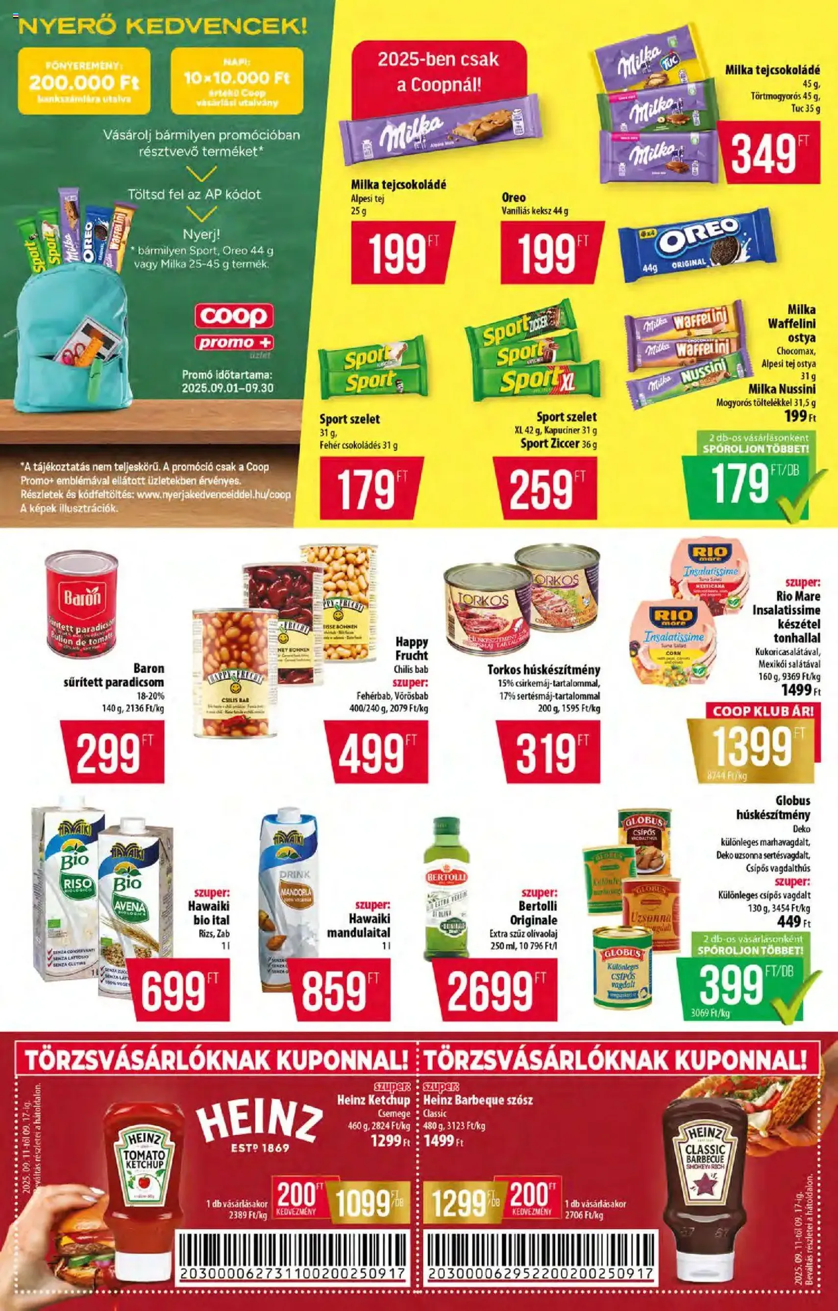 COOP Akciós újság - 2025.09.11. érvényes szórólap 8 oldal 12 oldalból COOP Akciós újság - 2025.09.11. érvényes szórólap 8 oldal 12 oldalból