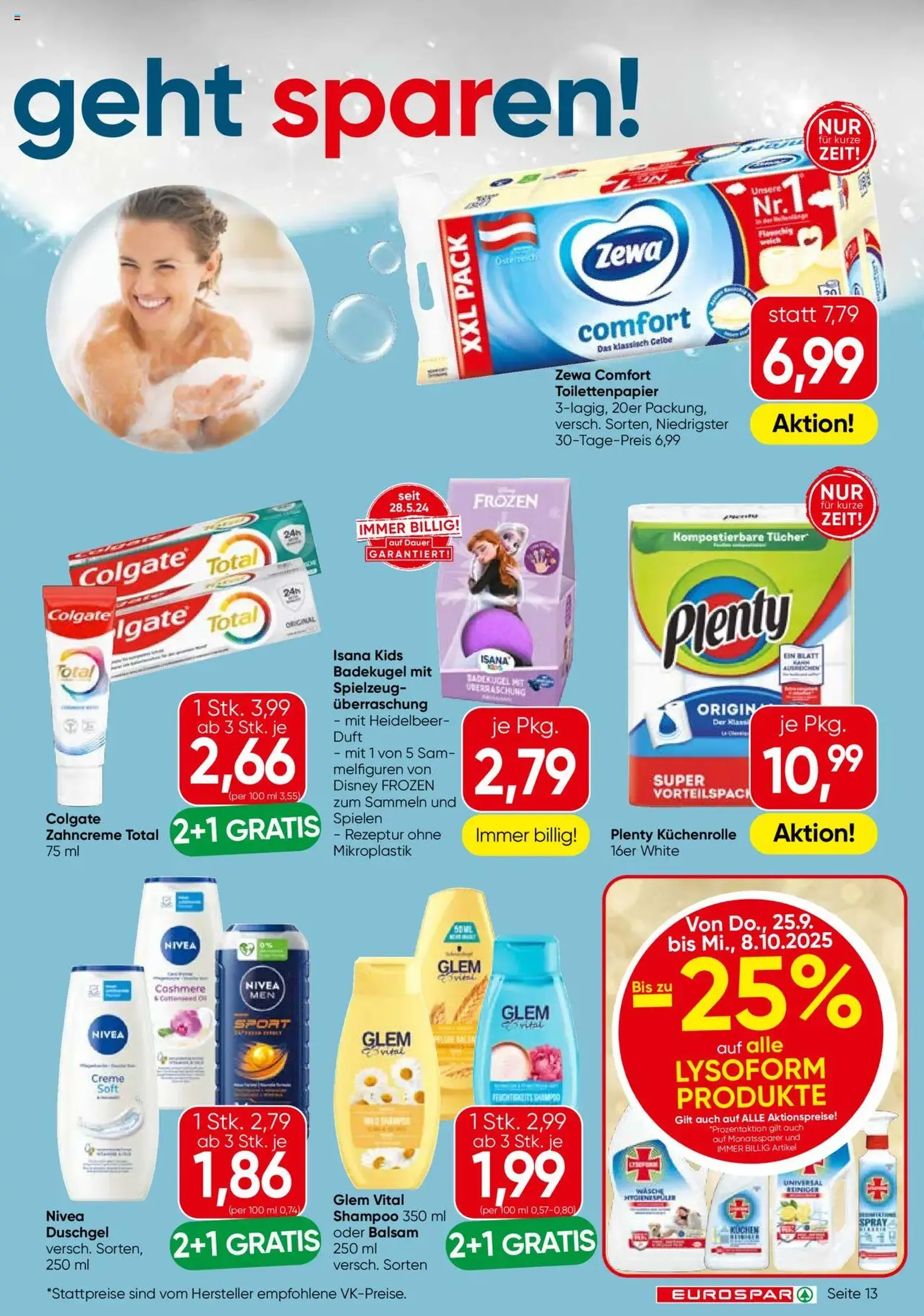Eurospar Flugblatt - Gültiger Prospekt ab 25.09.2025, Seite 13 von insgesamt 16