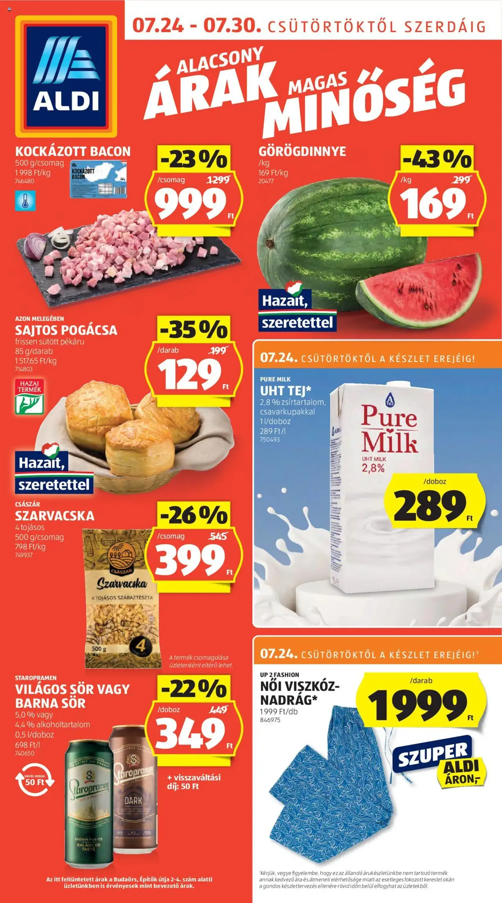 Aldi Akciós újság - 2025.07.24. érvényes szórólap 1 oldal 50 oldalból Aldi Akciós újság - 2025.07.24. érvényes szórólap 1 oldal 50 oldalból
