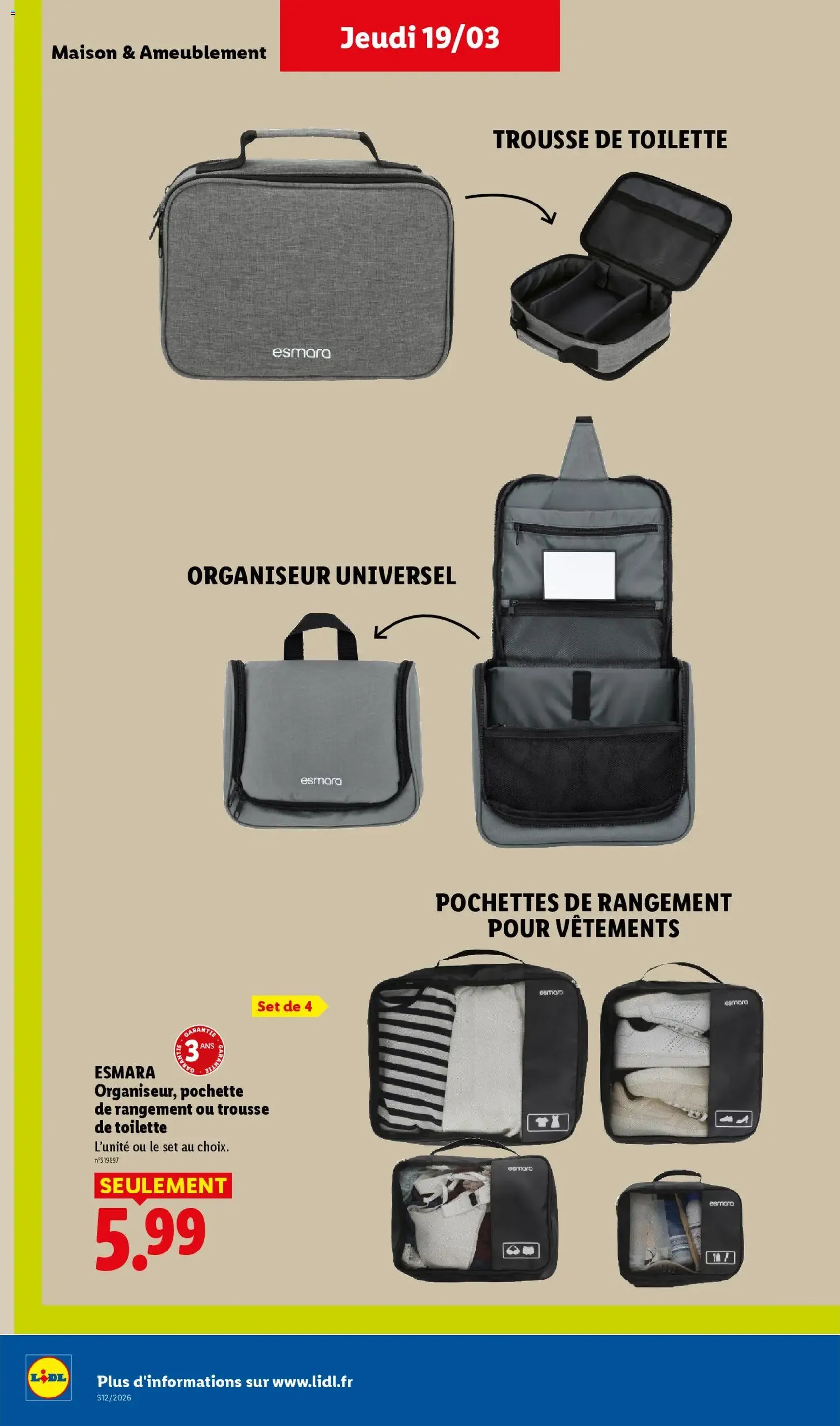 LIDL catalogue semaine 12 - brochure valable à partir du 19/03/2026, page 44 sur 59