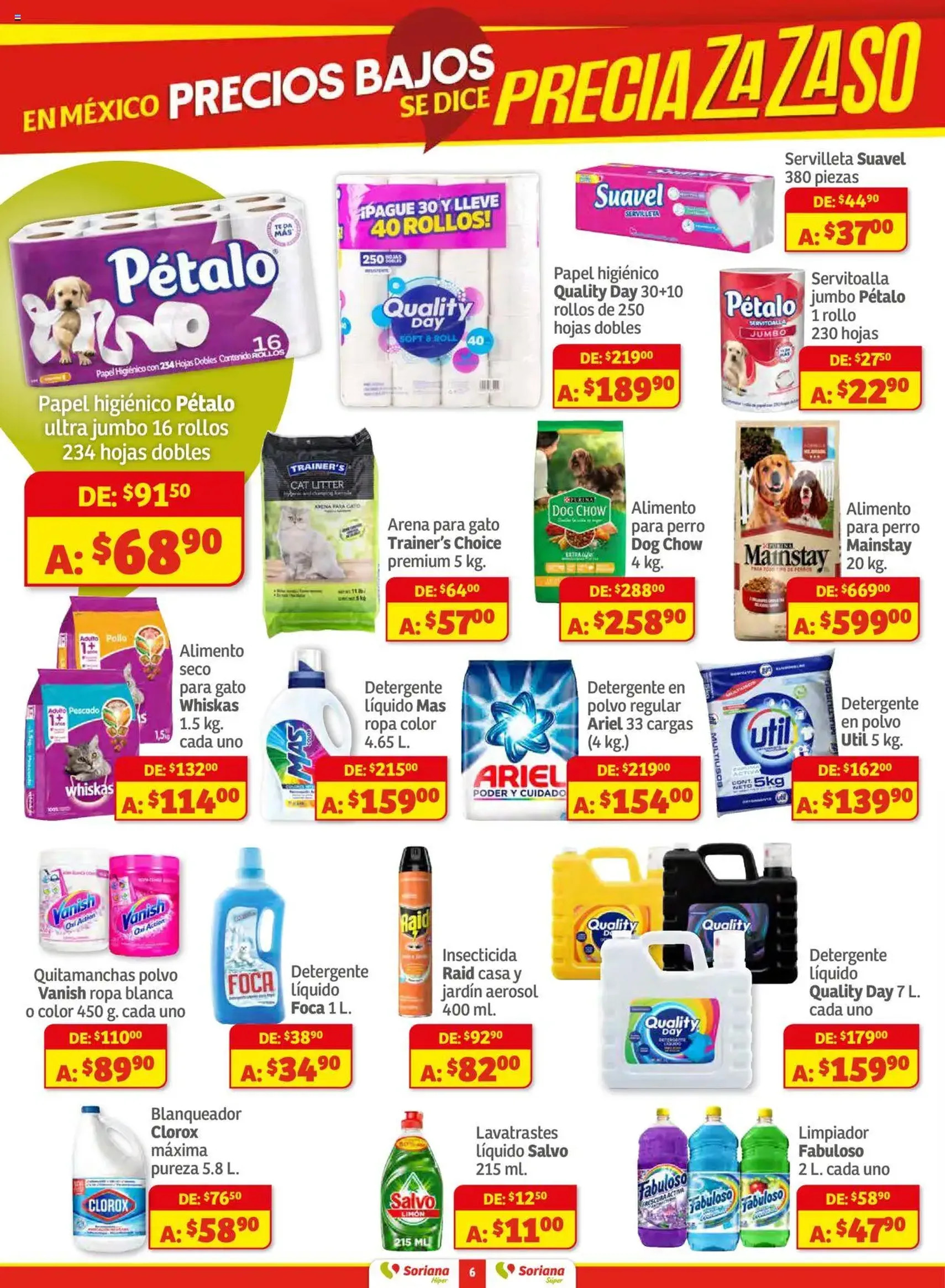 Soriana - Preciazazaso Híper: Ags, Col, Gto, Jal, Mich - folleto válido desde 28/08/2025 página 6 de 47 Soriana - Preciazazaso Híper: Ags, Col, Gto, Jal, Mich - folleto válido desde 28/08/2025 página 6 de 47