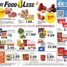 Food 4 Less Weekly Ad - Flyer preview valid from 02/25/2026