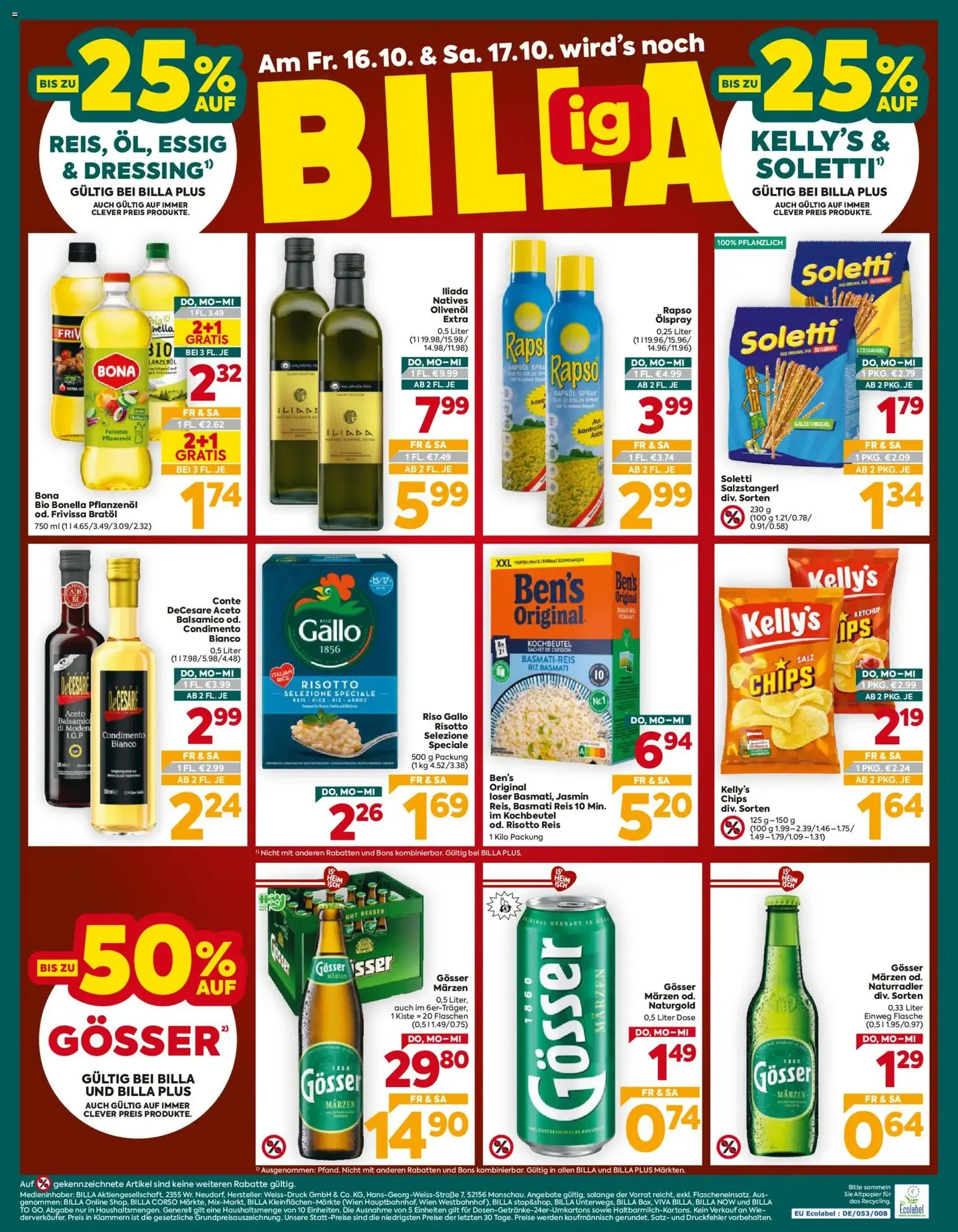 Billa Plus Flugblatt - Gültiger Prospekt ab 15.10.2026, Seite 16 von insgesamt 16