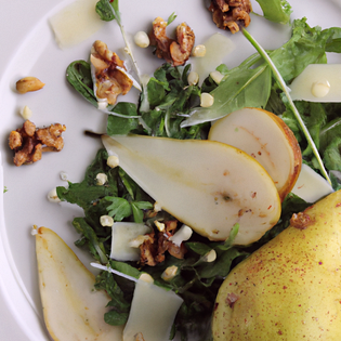 Recipe preview Pear, Walnut, Parmesan and Rocket Salad