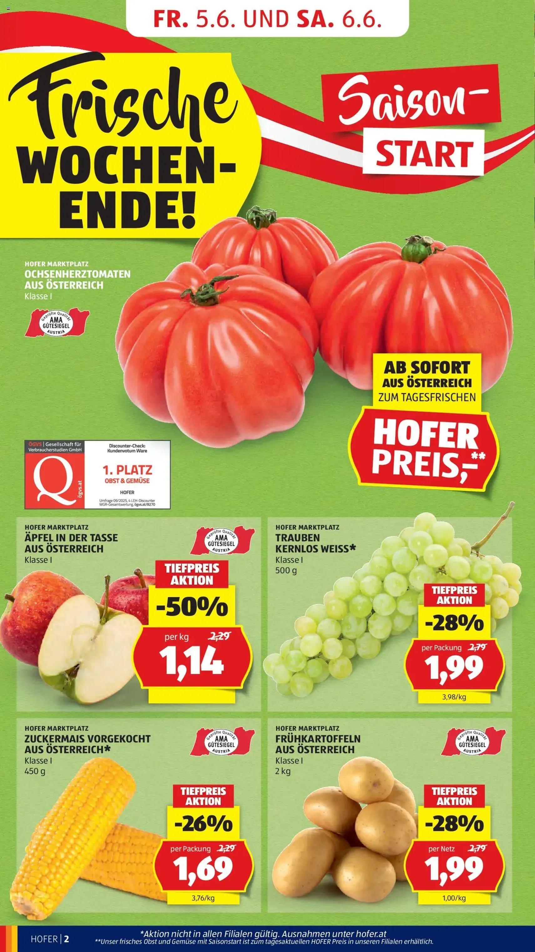 Hofer Flugblatt - Gültiger Prospekt ab 03.06.2026, Seite 4 von insgesamt 42