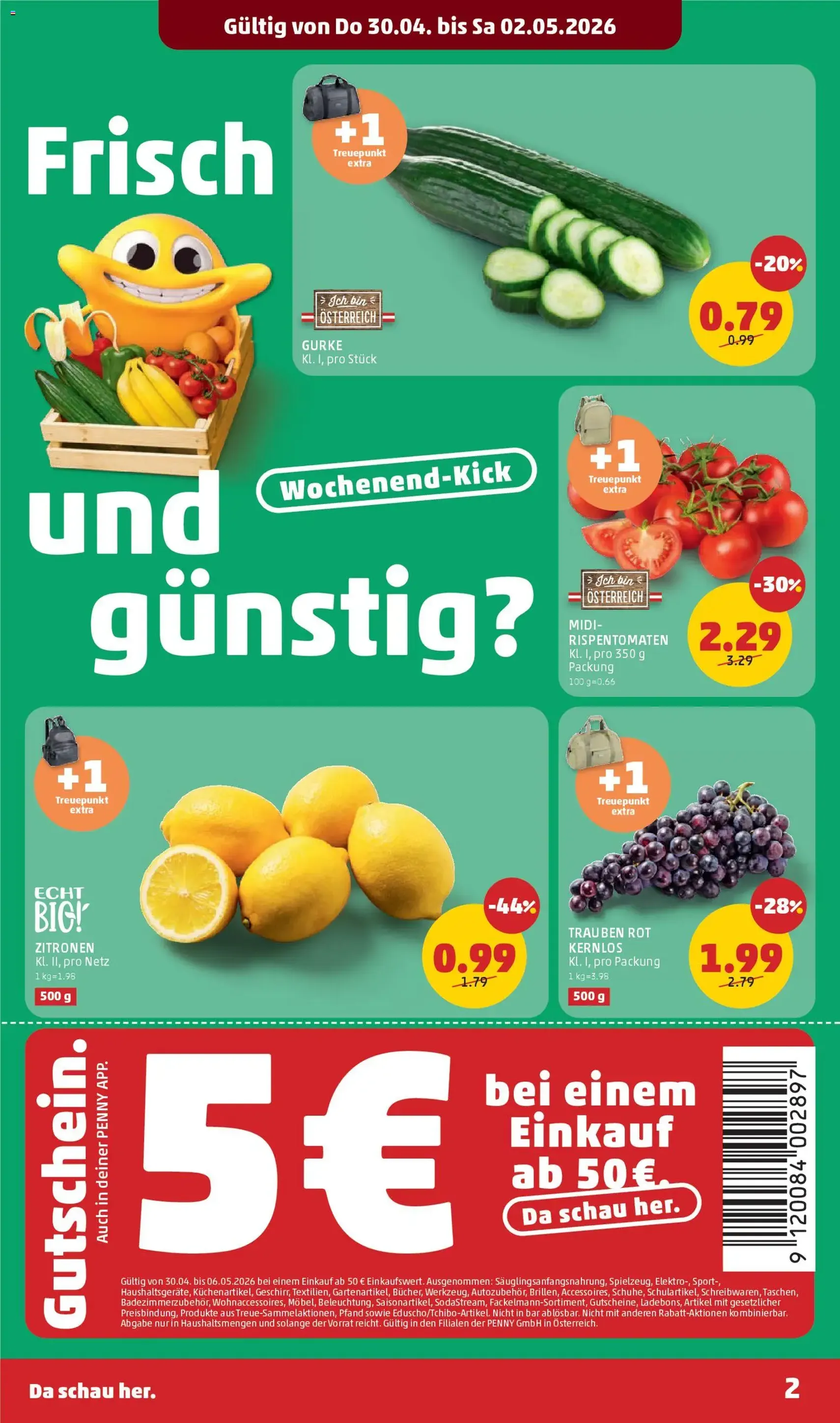 Penny Markt - Flugblatt - Gültiger Prospekt ab 30.04.2026, Seite 2 von insgesamt 32