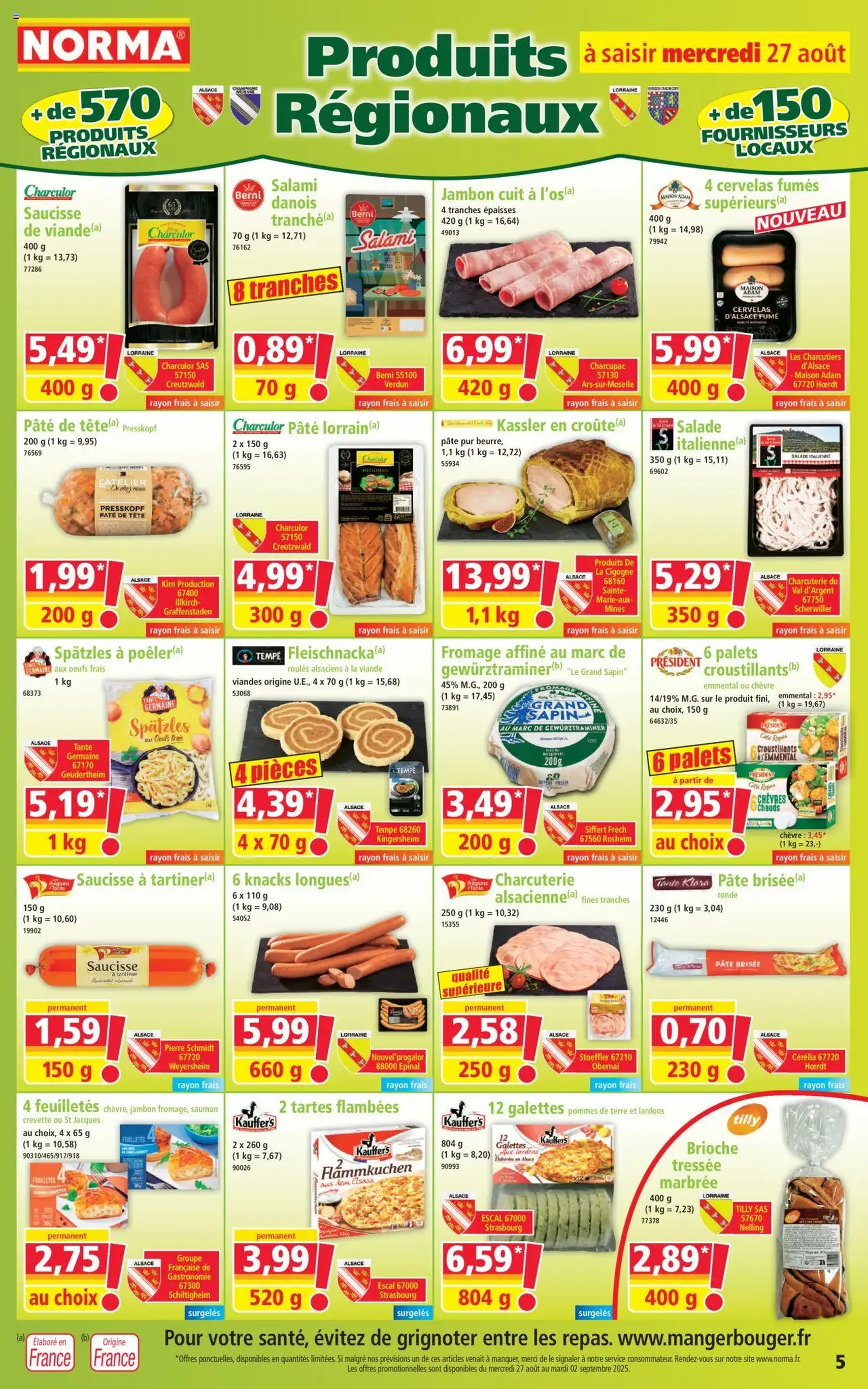 Norma catalogue - brochure valable à partir du 27/08/2025, page 5 sur 12