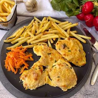 Recipe preview Chicken breasts in a yoghurt-cheese dough without frying