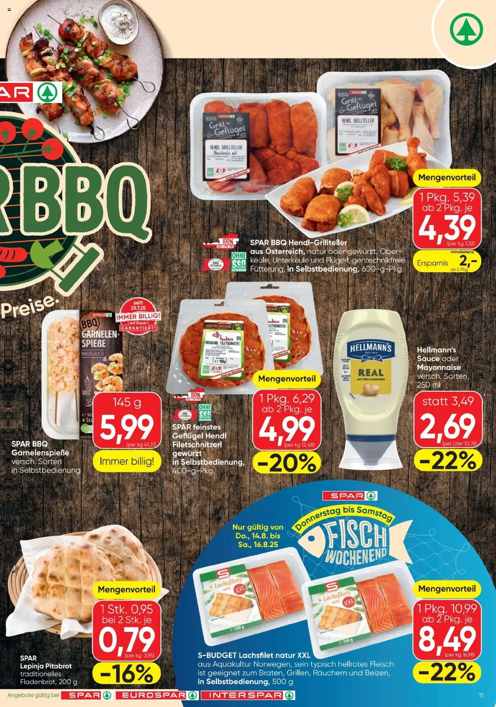 Spar Flugblatt - Gültiger Prospekt ab 14.08.2025, Seite 11 von insgesamt 20