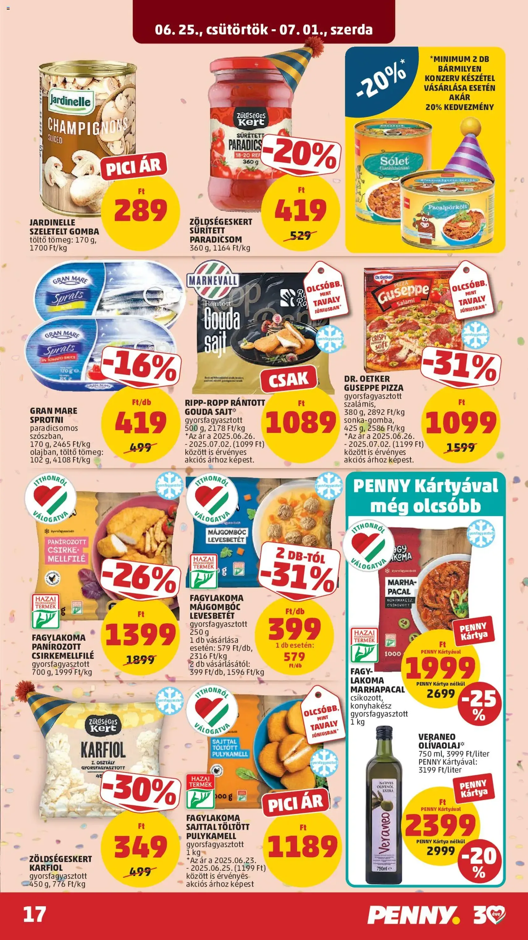PENNY akciós újság - 2026.06.25. érvényes szórólap 17 oldal 40 oldalból