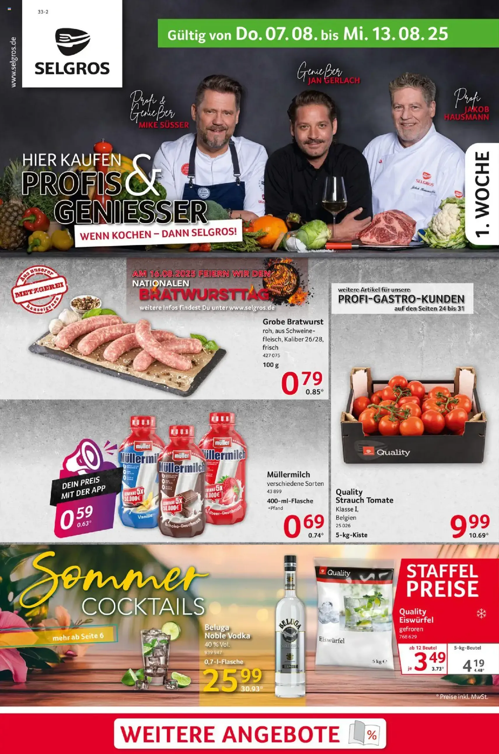 Selgros Prospekt - Gültiger Prospekt ab 07.08.2025, Seite 1 von insgesamt 32 Selgros Prospekt - Gültiger Prospekt ab 07.08.2025, Seite 1 von insgesamt 32