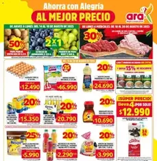 Vista previa del folleto Ara - Ahorra con ofertas en productos de la canasta familiar válido desde 14/08/2025