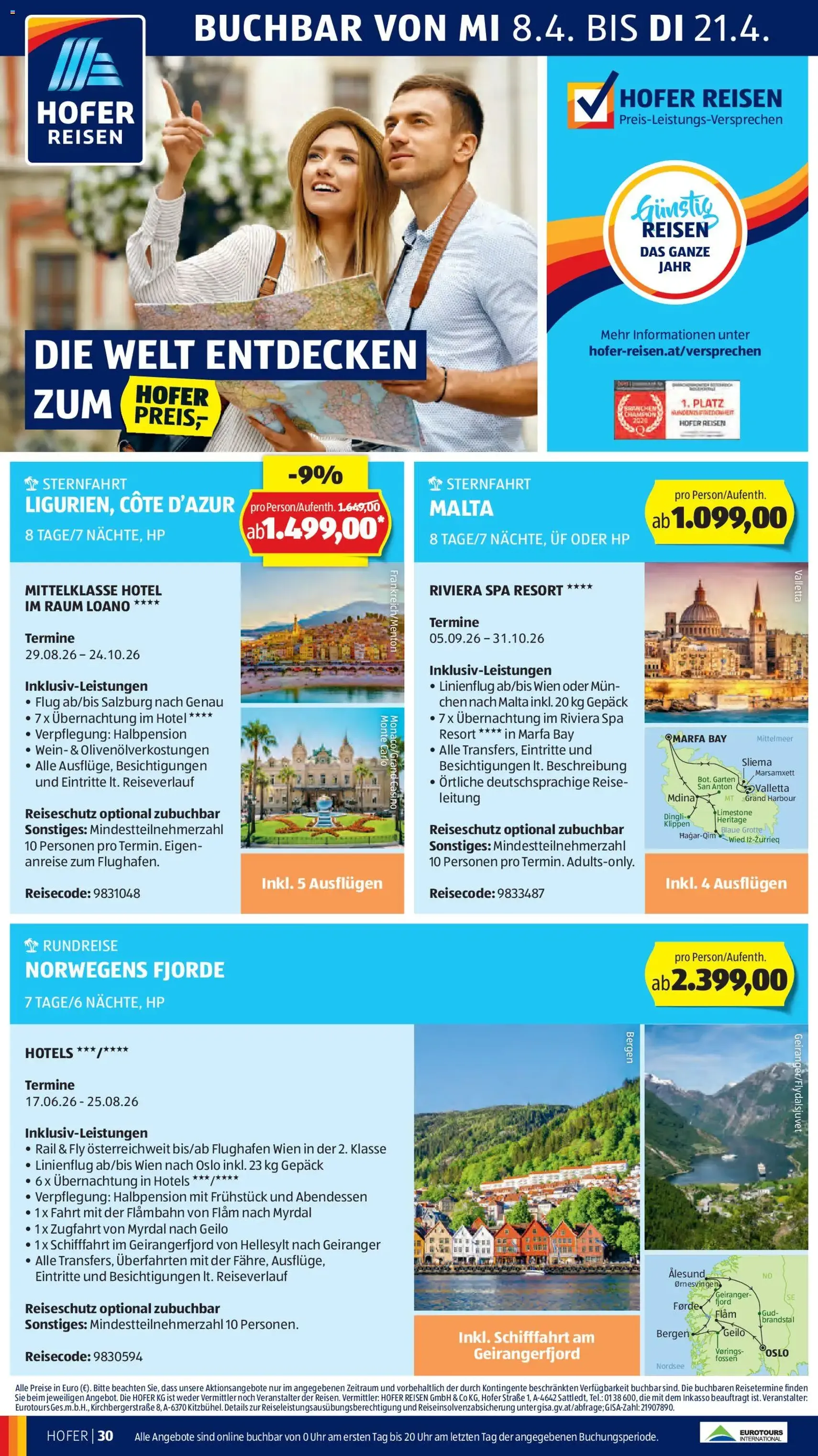 Hofer Flugblatt - Gültiger Prospekt ab 08.04.2026, Seite 34 von insgesamt 37